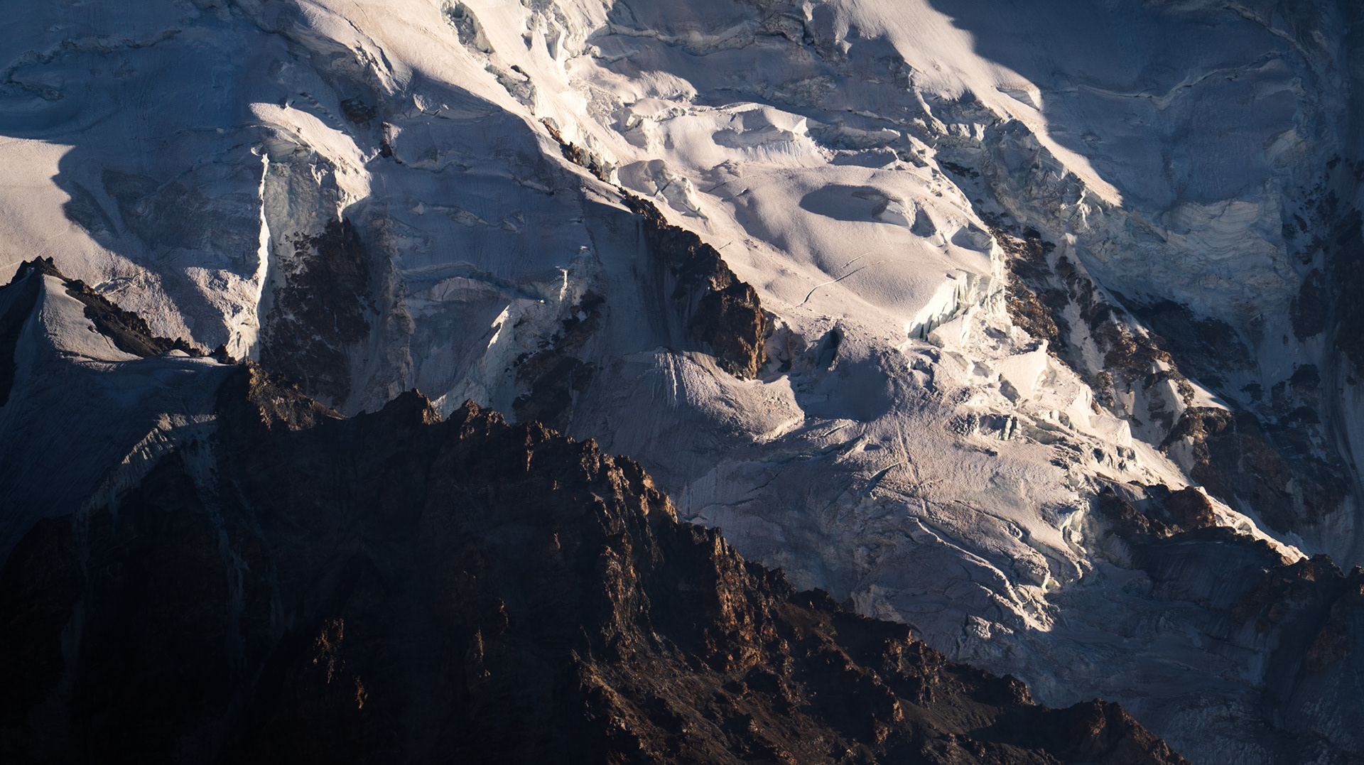 Glaciers above Zaroshkul Lake, Tajik National Park, Pamir, Tajikistan