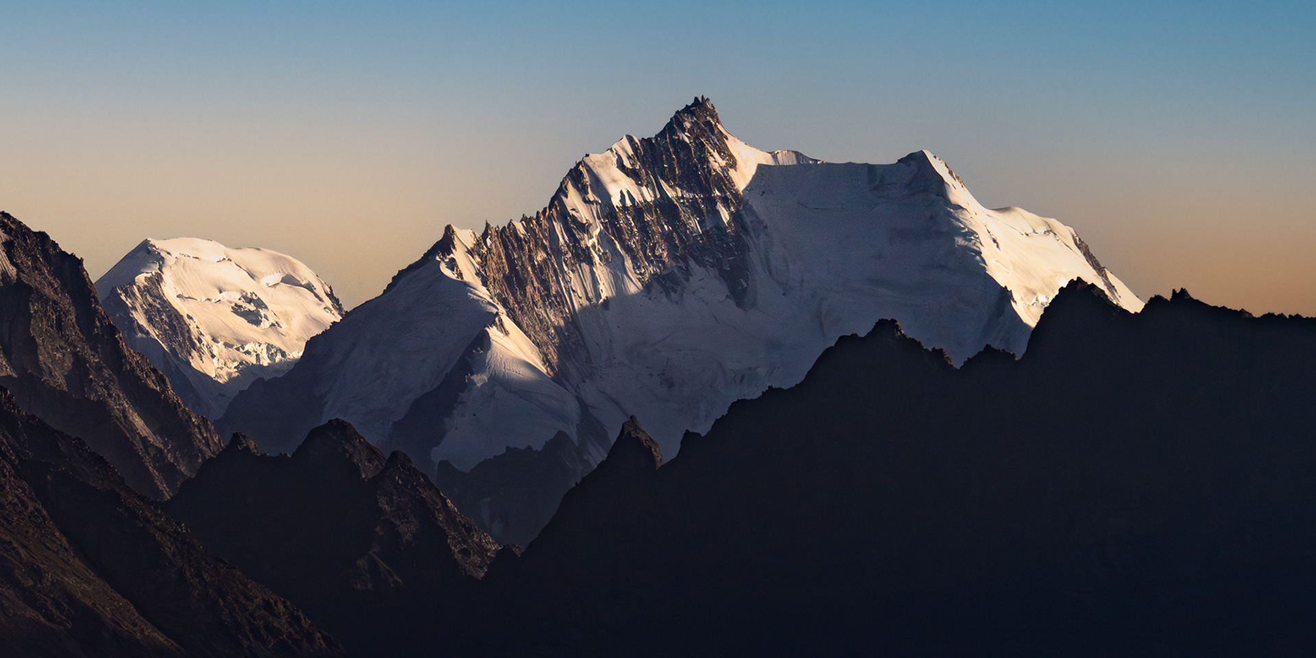 A jagged mountain with a knife-sharp ridge on the border of Afghanistan and Pakistan.