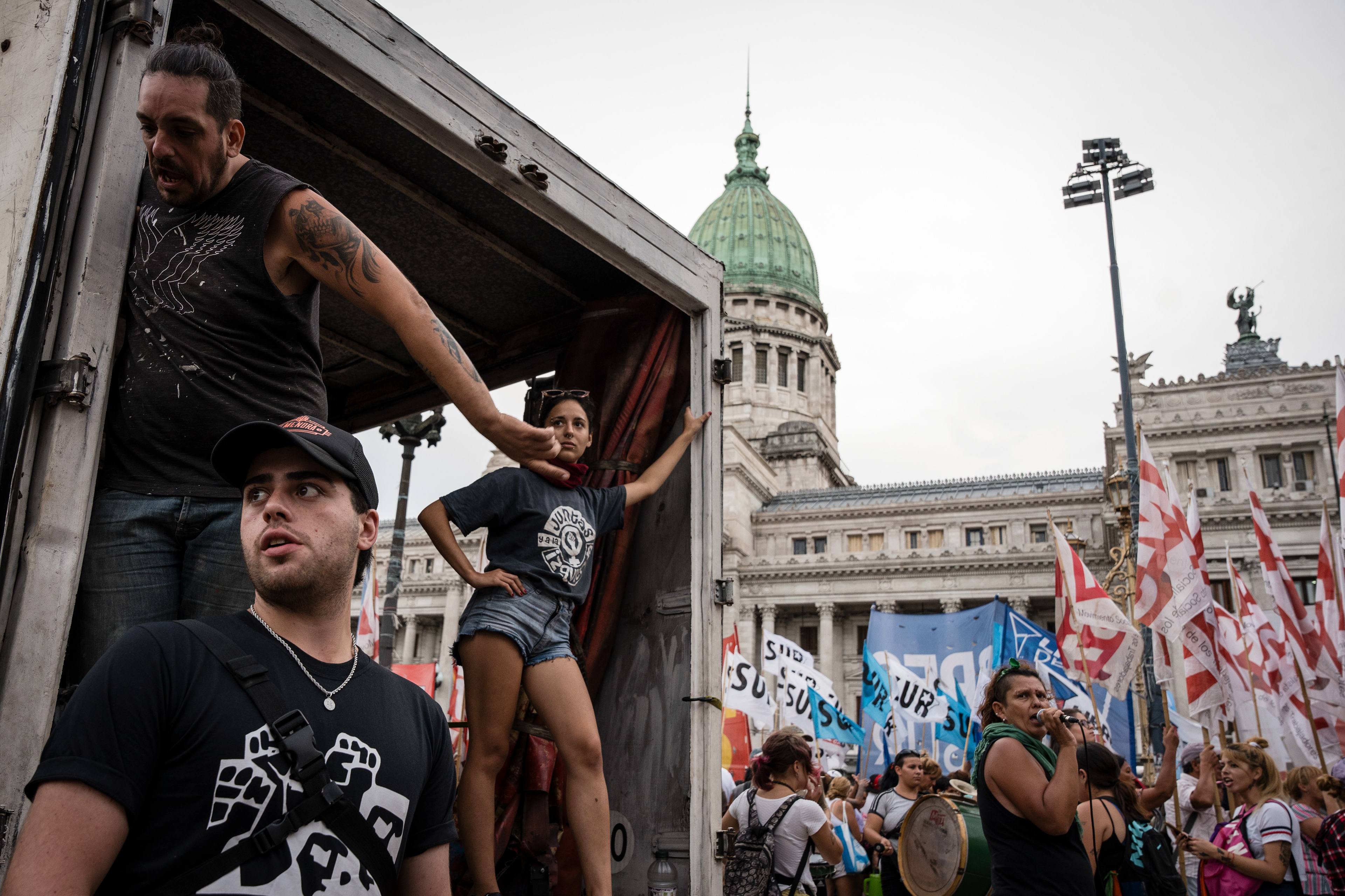 Fourth day of protest and repression outside the National Congress as Javier Milei's Omnibus Law falls in Congress, in Buenos Aires, Argentina, February 6, 2024. PHOTO/Santi Oroz.