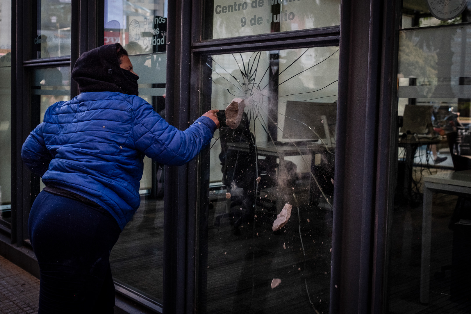 Protest at the Buenos Aires Obelisk after the death of photojournalist and activist Facundo Molares Choenfeld at the hands of the City Police in the context of a protest for the demands of the people of Jujuy, in Buenos Aires, Argentina, August 11, 2023. PHOTO/Santi Oroz.