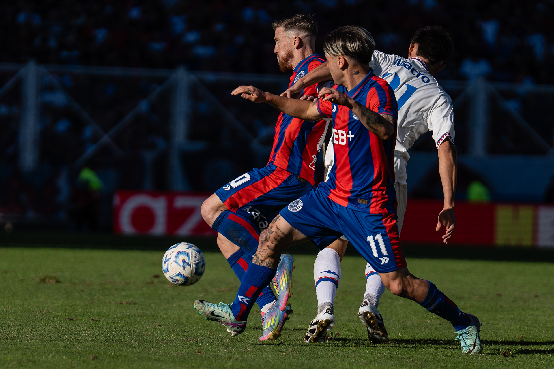 San Lorenzo defeated Tigre by 2 goals to 1 in the round of 16 of the Torneo Apertura 2025 of the Argentine Professional Soccer League in Buenos Aires, Argentina, on May 10, 2025. PHOTO/Santi Oroz.