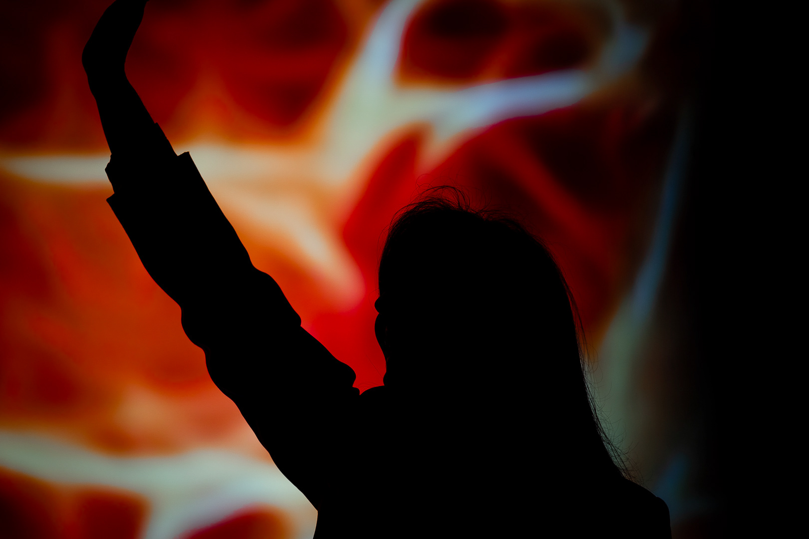 Victoria Villarruel, vice-presidential candidate for La Libertad Avanza, at the closing ceremony of her campaign for the general elections, in Buenos Aires, Argentina, on October 18, 2023. PHOTO/Santi Oroz.