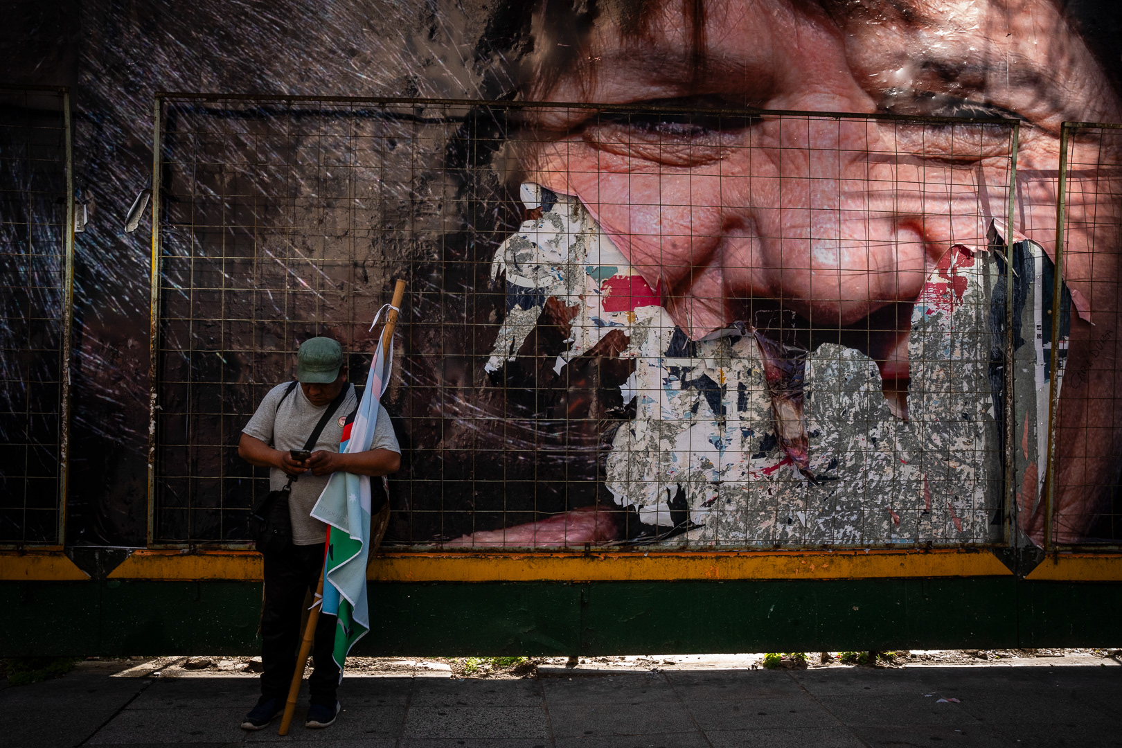 The native peoples of the third malón for peace are coming down from the north, from Jujuy to Buenos Aires marching for their territories, for their natural resources and against the constitutional reform of Gerardo Morales, in Buenos Aires, Argentina, on August 1, 2023. PHOTO/Santi Oroz.
