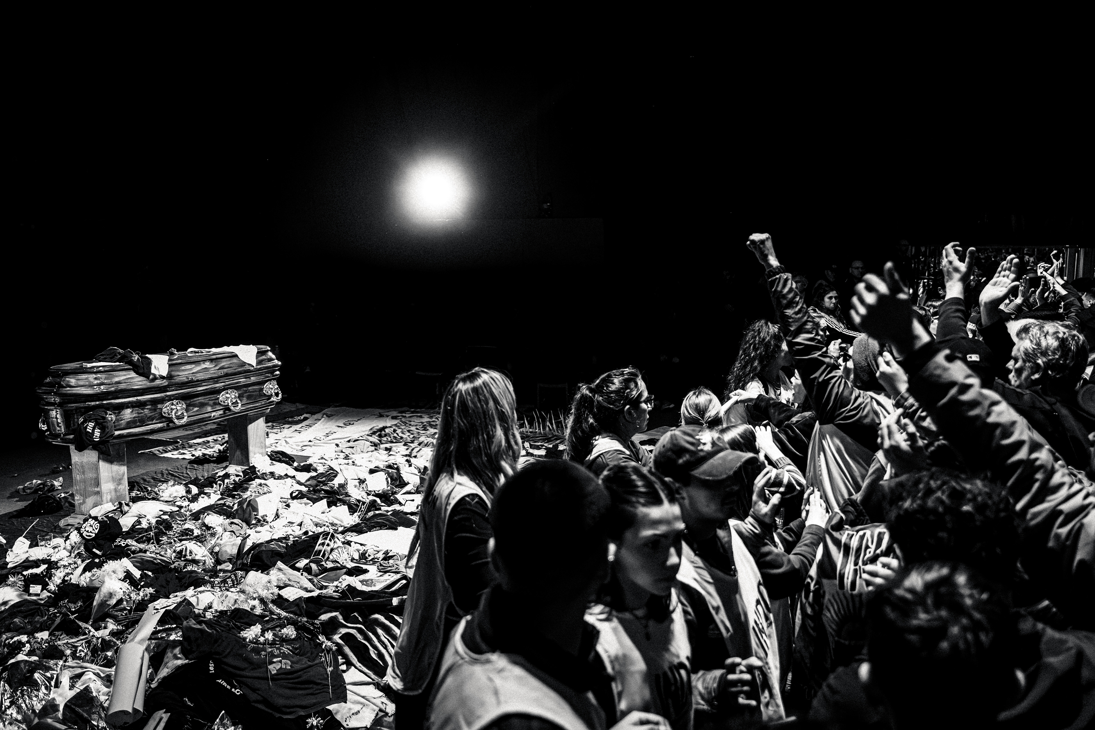 Around one million people gathered to pay their respects to the legendary Argentine musician known as “Indio” Solari following his death, at his wake held in the town of Villa Domínico, Buenos Aires Province, Argentina, on June 7, 2026. PHOTO/Santi Oroz