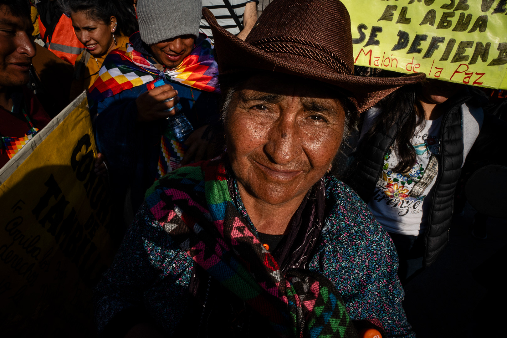 The native peoples of the third malón for peace are coming down from the north, from Jujuy to Buenos Aires marching for their territories, for their natural resources and against the constitutional reform of Gerardo Morales, in Buenos Aires, Argentina, on August 1, 2023. PHOTO/Santi Oroz.