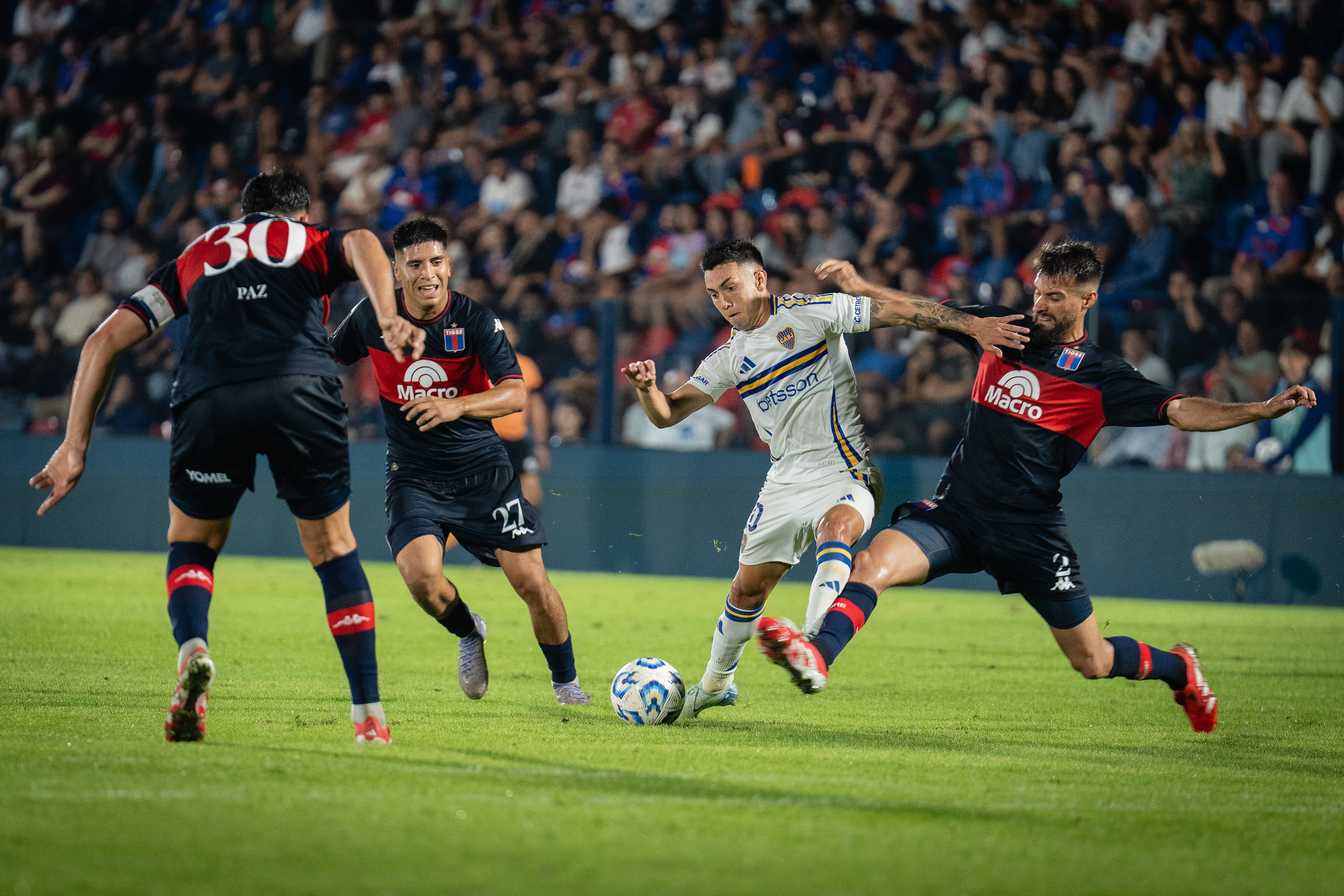 Tigre 1 - 1 Boca for the last date of the First Phase of the Apertura 2025 Tournament of the Argentine Professional Soccer League. PHOTO/Santi Oroz