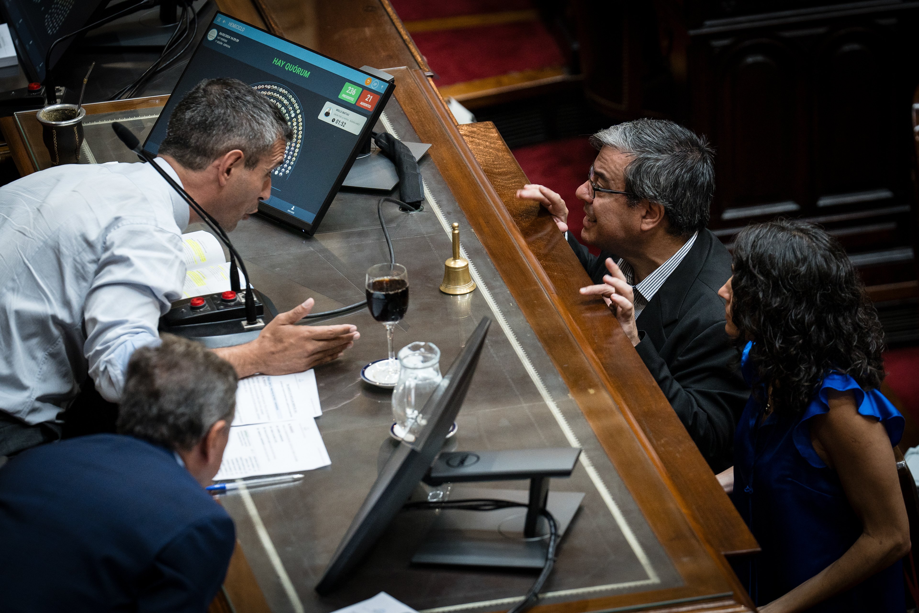 Deputies debate Javier Milei's Omnibus Law in Congress in Buenos Aires, Argentina, on February 6, 2024. PHOTO/Santi Oroz.