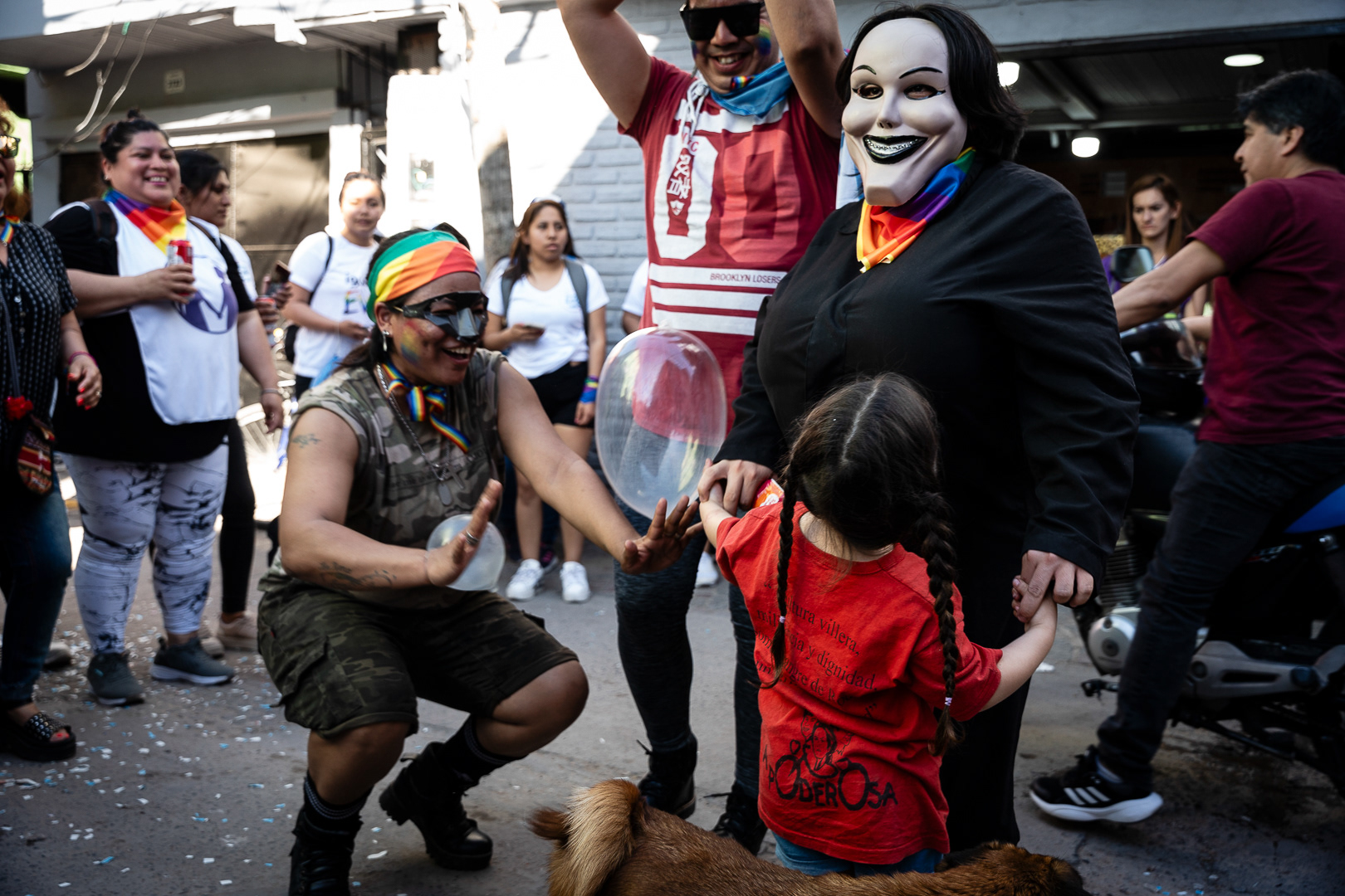 5th LGTBIQ+ Pride March in the Mugica neighborhood of Villa 31, in Buenos Aires, Argentina, on October 28, 2023. PHOTO/Santi Oroz