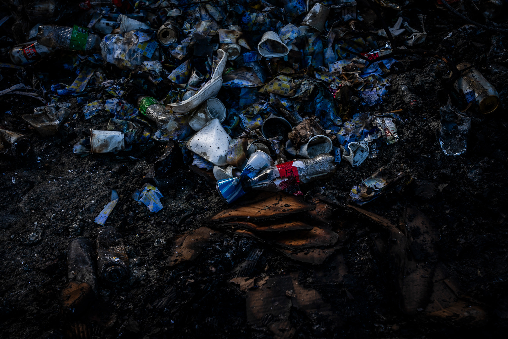 The fire destroyed everything. In the early hours of Sunday morning, the recycling cooperative Jóvenes en Progreso, which employs more than 300 cardboard collectors in Lomas de Zamora, suffered a fire that turned all its working machines and tons of materials collected for processing and commercialization into scrap metal and garbage. In Lomas de Zamora, Argentina, on July 10, 2023. PHOTO/Santi Oroz.
