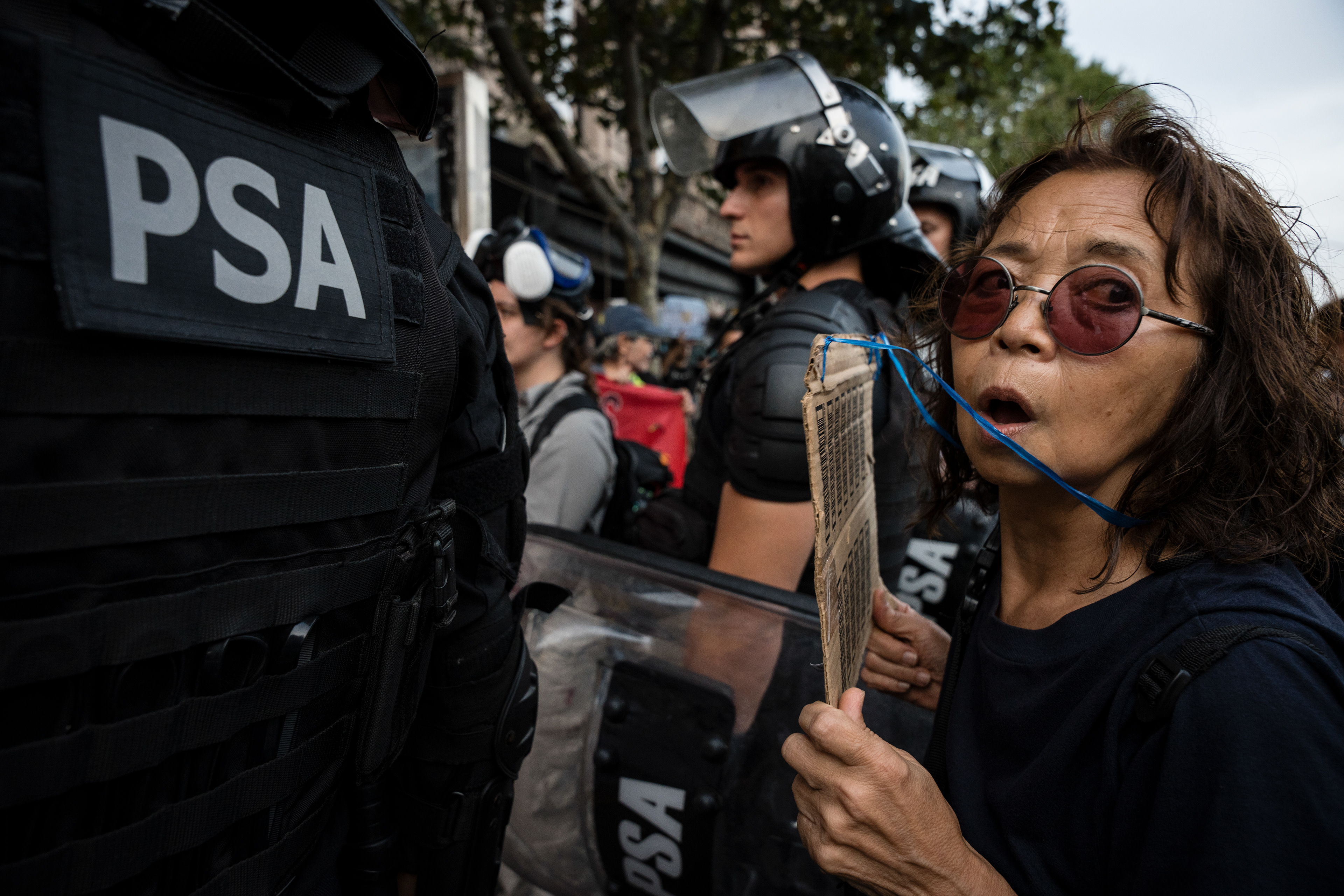 Fourth day of protest and repression outside the National Congress as Javier Milei's Omnibus Law falls in Congress, in Buenos Aires, Argentina, February 6, 2024. PHOTO/Santi Oroz.