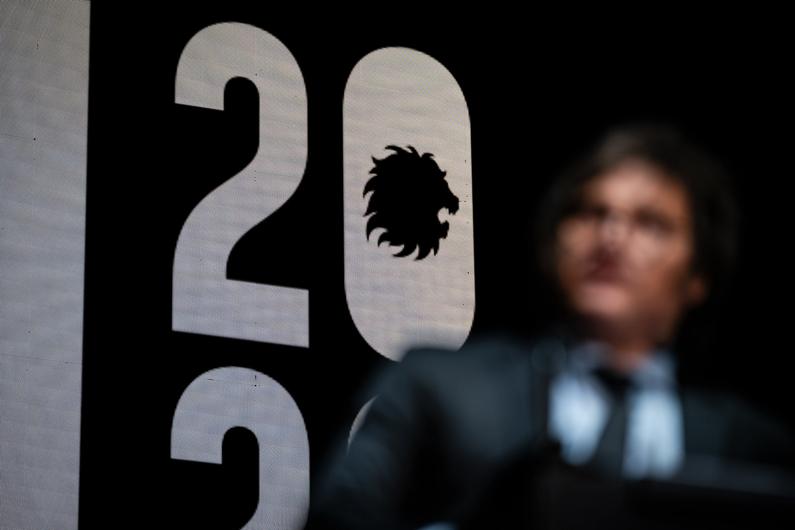 Javier Milei, presidential candidate for La Libertad Avanza, at his campaign closing ceremony for the general elections, in Buenos Aires, Argentina, on October 18, 2023. PHOTO/Santi Oroz.