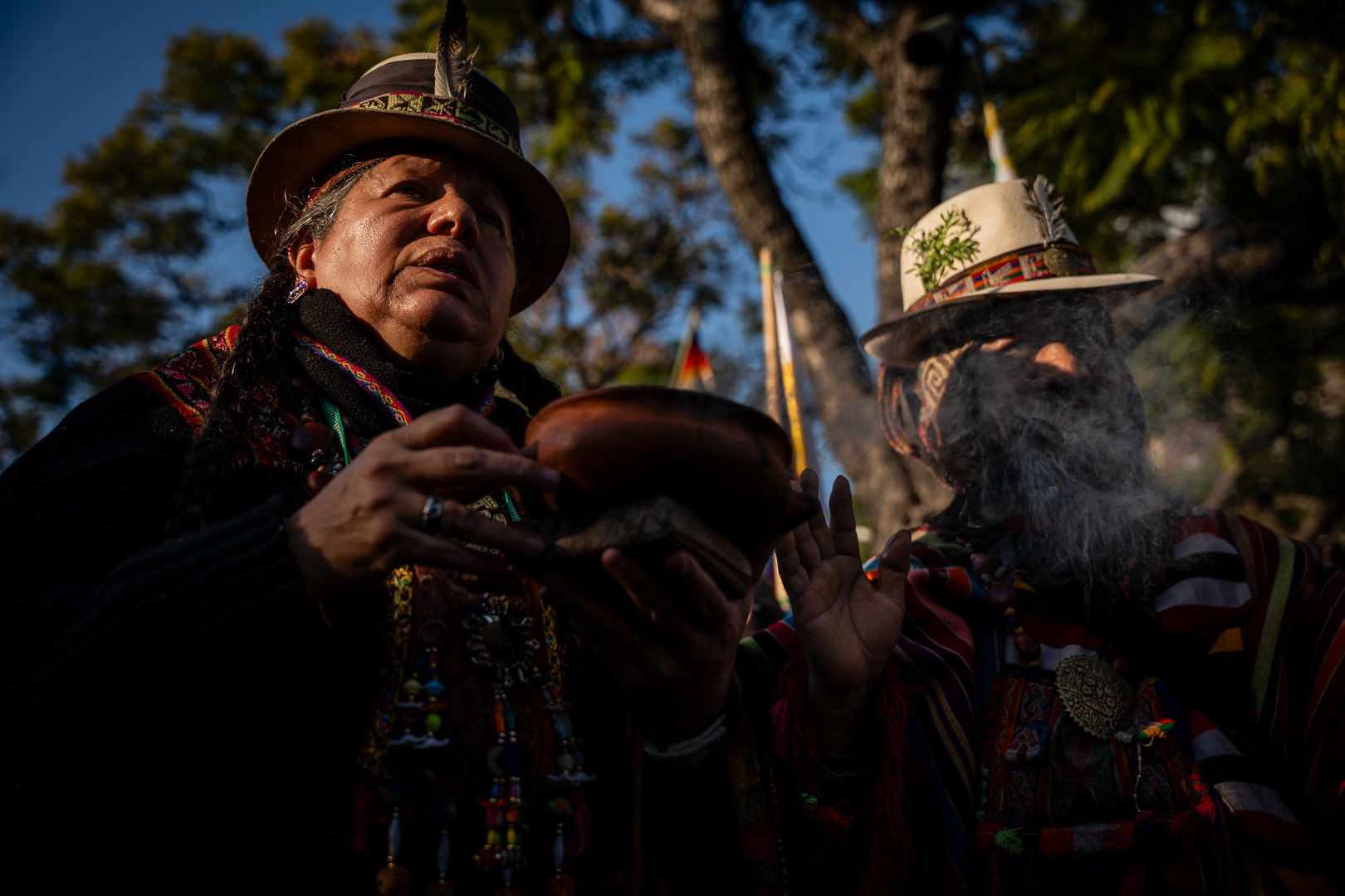 The native peoples of the third malón for peace are coming down from the north, from Jujuy to Buenos Aires marching for their territories, for their natural resources and against the constitutional reform of Gerardo Morales, in Buenos Aires, Argentina, on August 1, 2023. PHOTO/Santi Oroz.