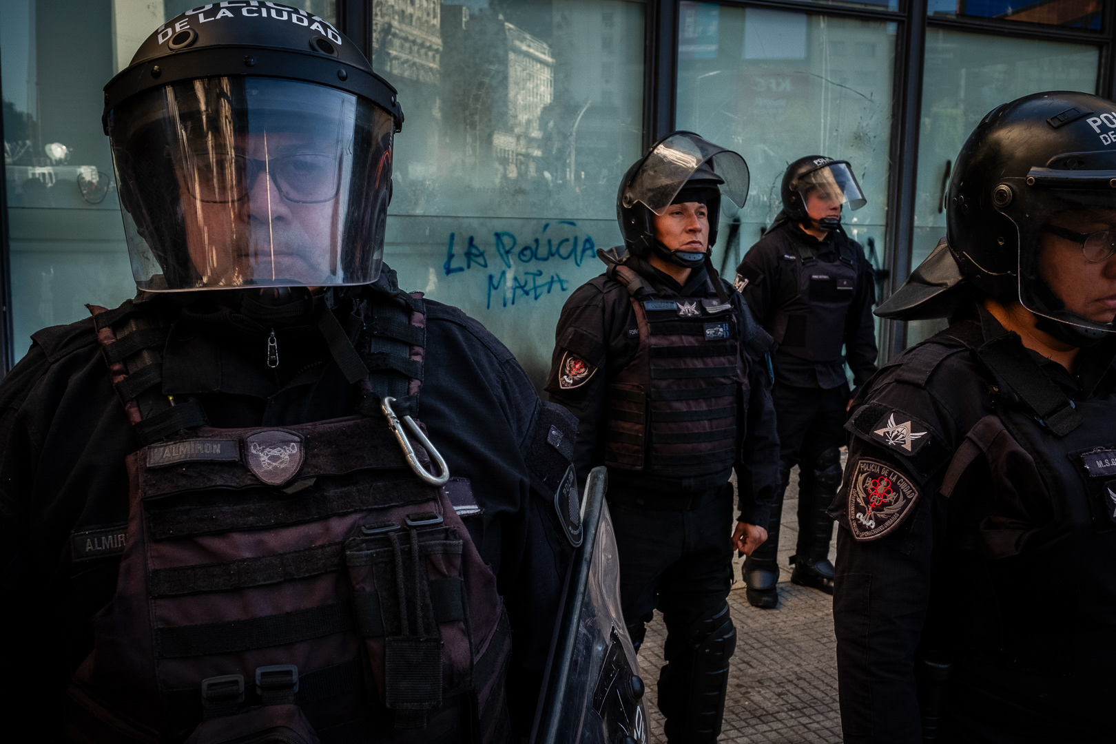 Protest at the Buenos Aires Obelisk after the death of photojournalist and activist Facundo Molares Choenfeld at the hands of the City Police in the context of a protest for the demands of the people of Jujuy, in Buenos Aires, Argentina, August 11, 2023. PHOTO/Santi Oroz.