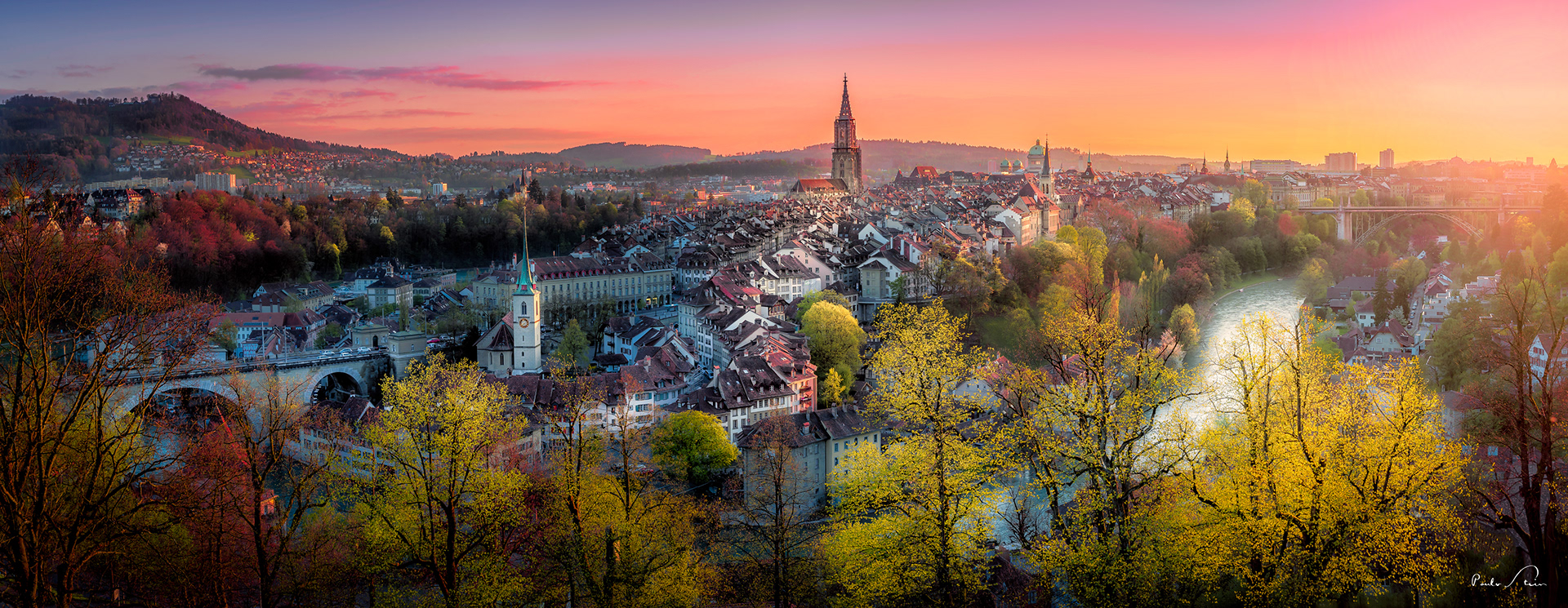 Por do Sol em Berna - Panorama