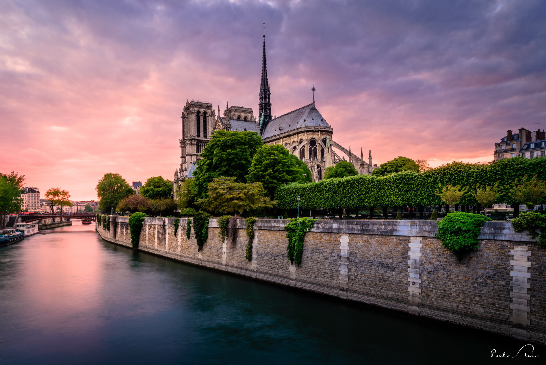 Por do Sol - Notre Dame - Paris