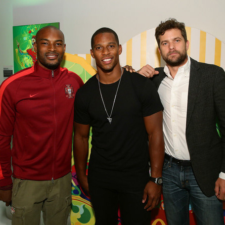 Tyson Beckford, Victor Cruz and Joshua Jackson