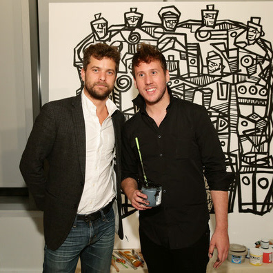 Actor Joshua Jackson and artist Ben Mosley