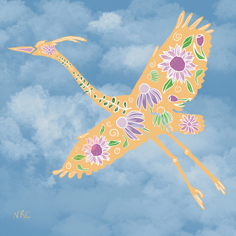 Heron Love - Pastel