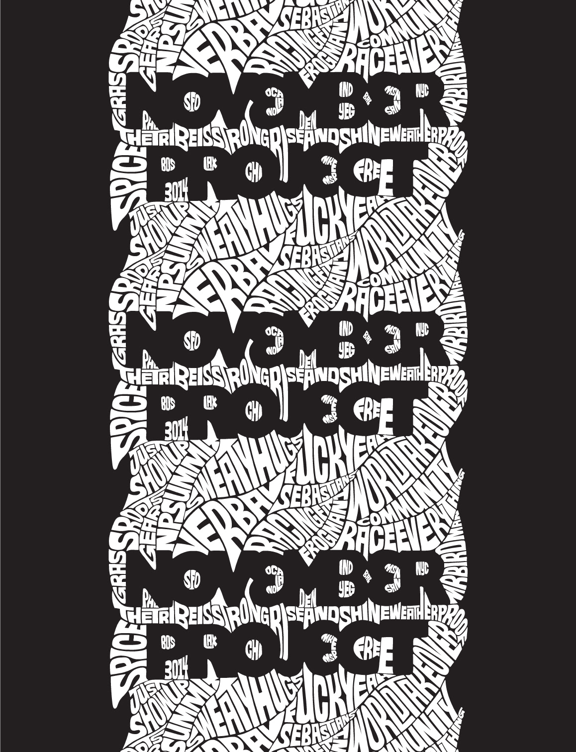 November project typographic illustration design by Seanings