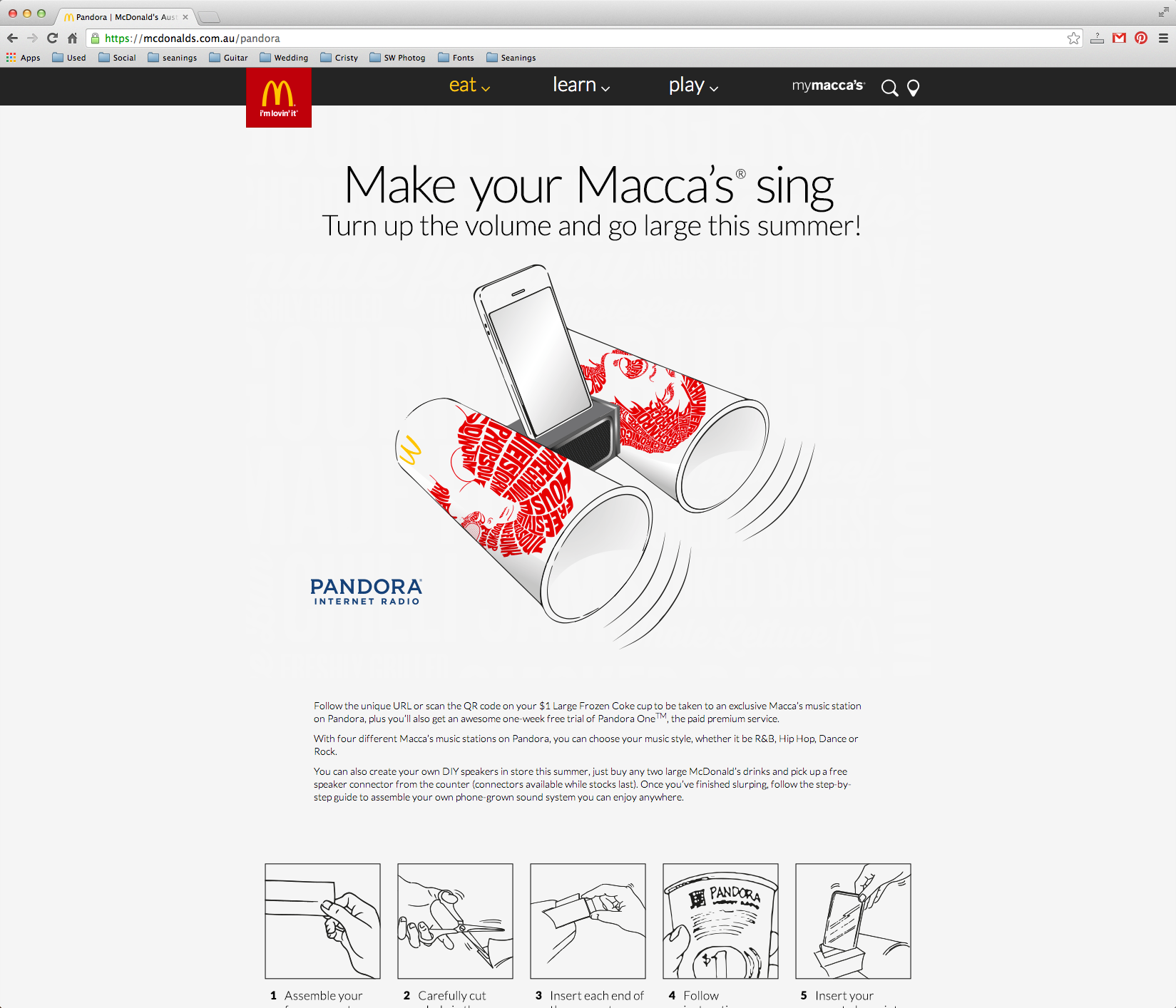 McDonald’s typographic illustration design by Seanings