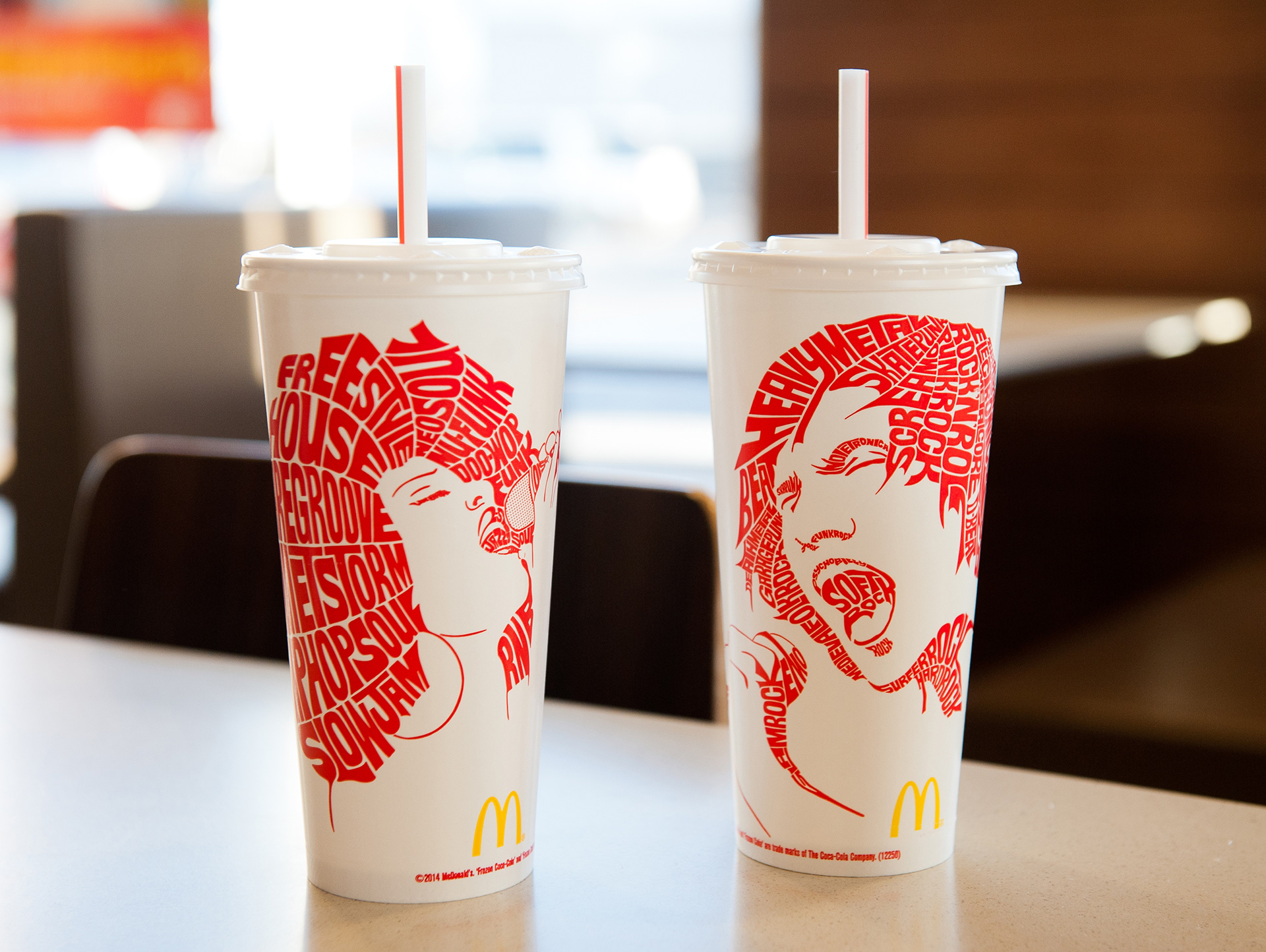 McDonald’s typographic illustration design by Seanings