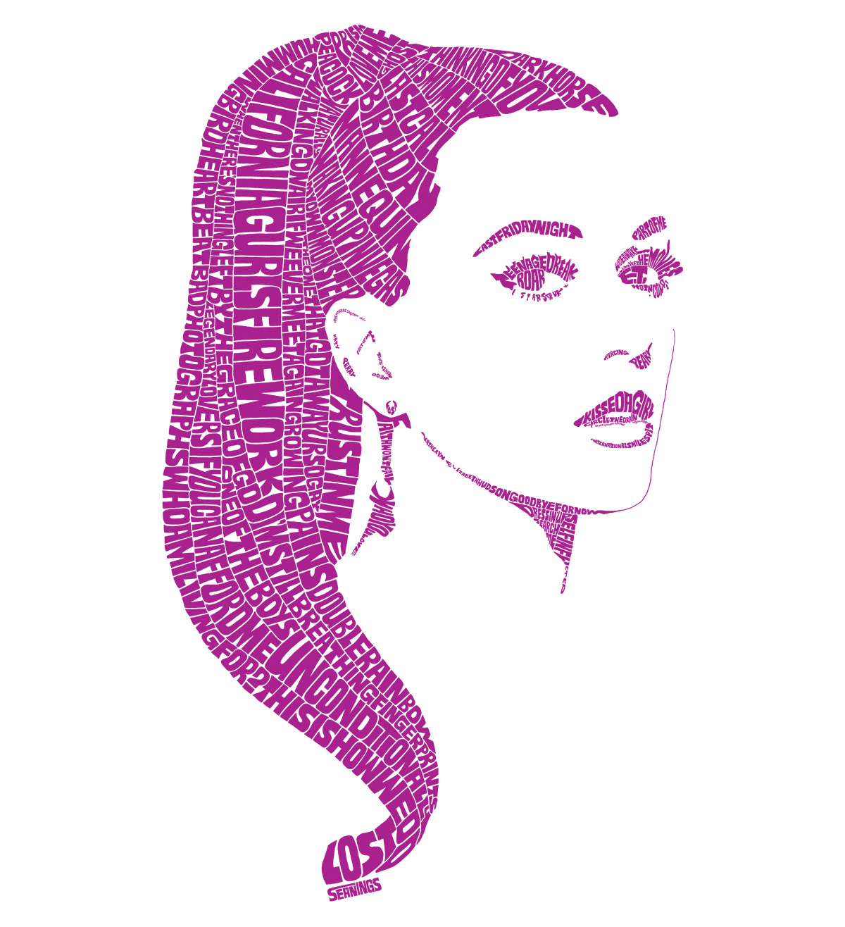 Katy Perry  typographic illustration design by Seanings