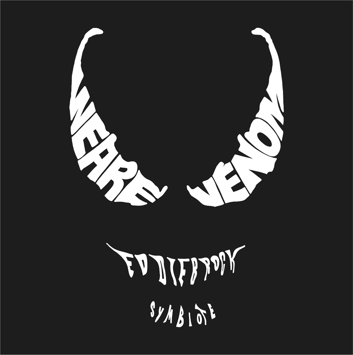 Venom typographic illustration design by Seanings