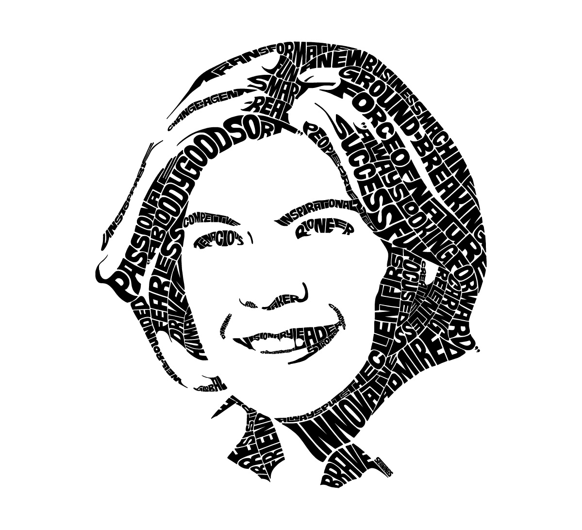 Stardom mediavest portrait typographic illustration design by Seanings