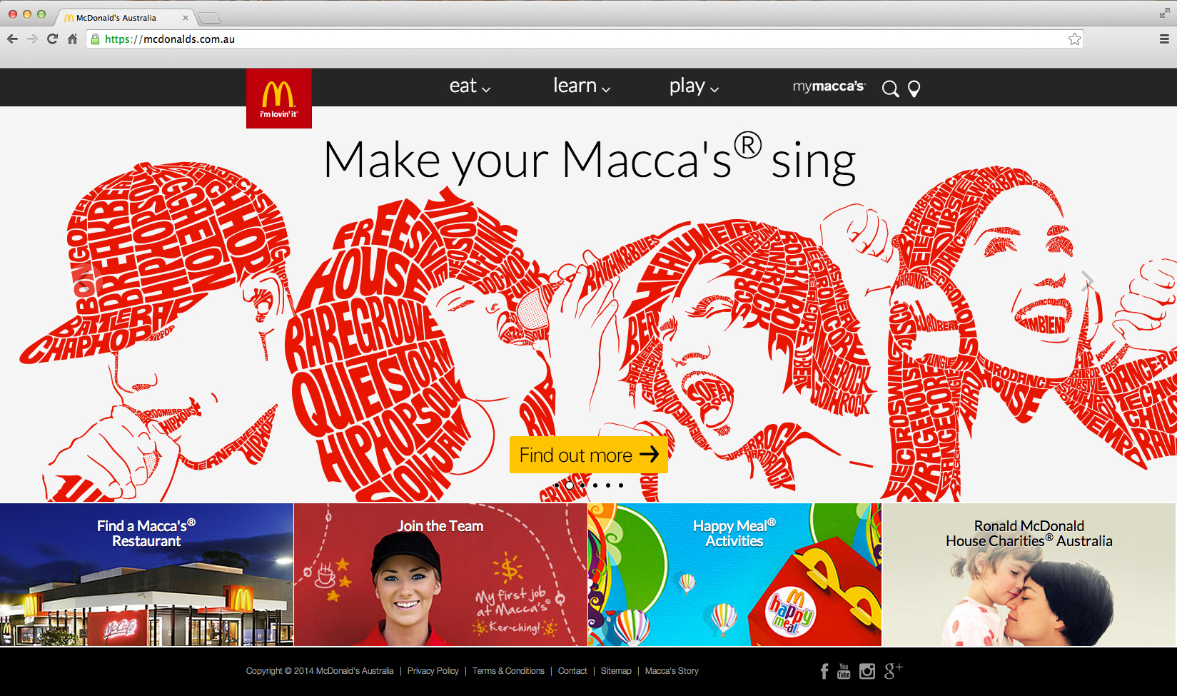 McDonald’s typographic illustration design by Seanings