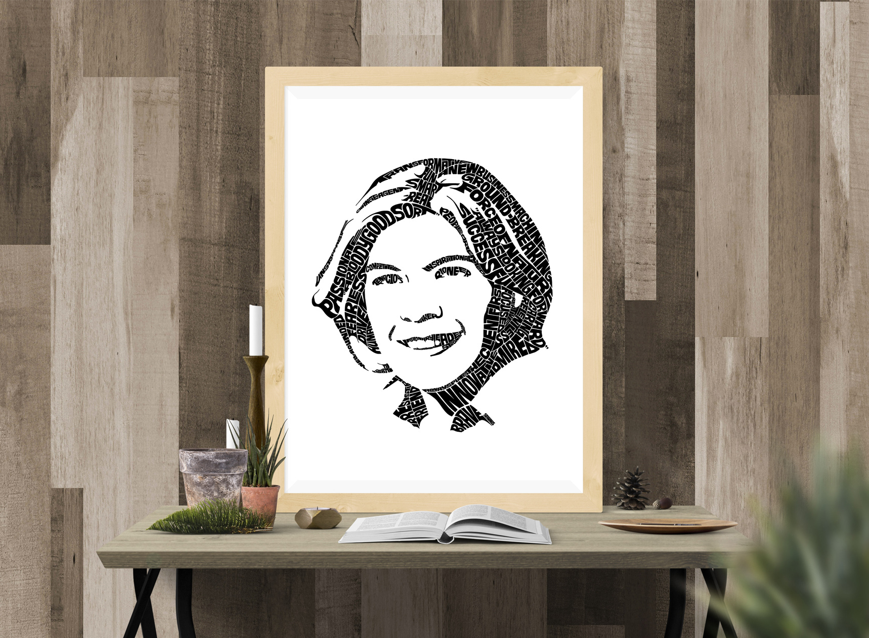 Stardom mediavest portrait typographic illustration design by Seanings