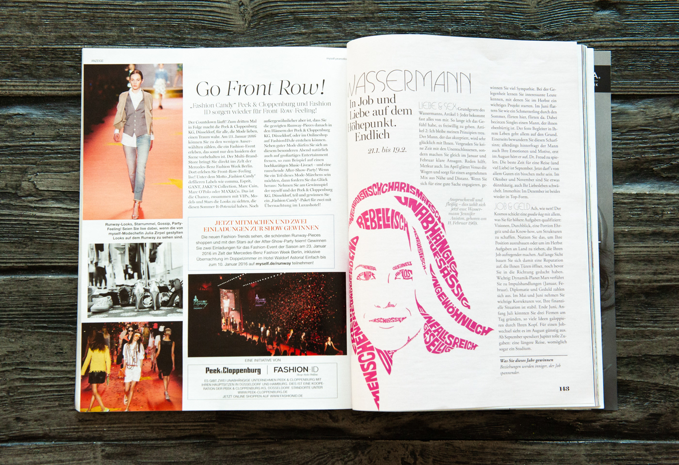 Myself magazine woman celebrity actress  typographic illustration design by Seanings