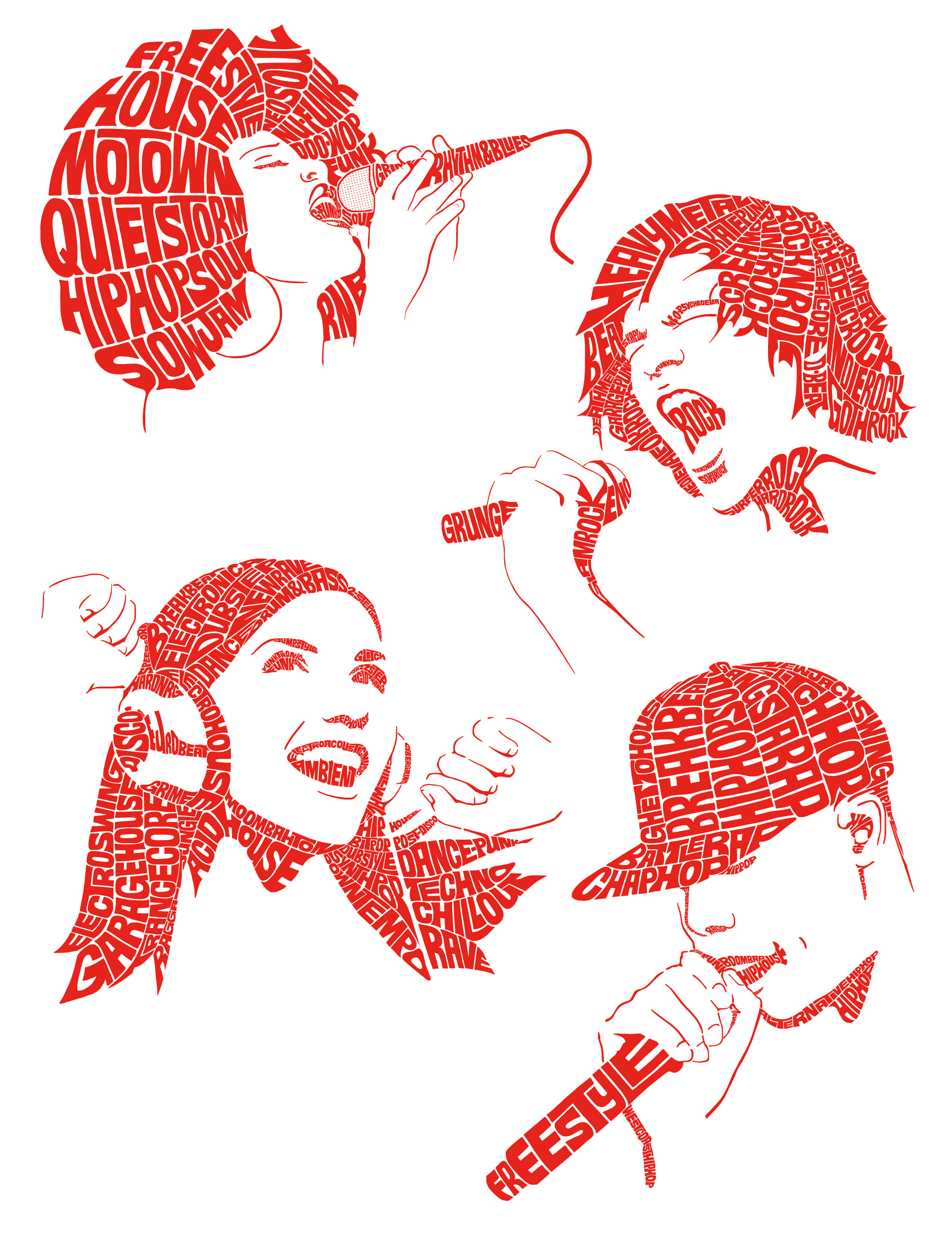 McDonald’s typographic illustration design by Seanings