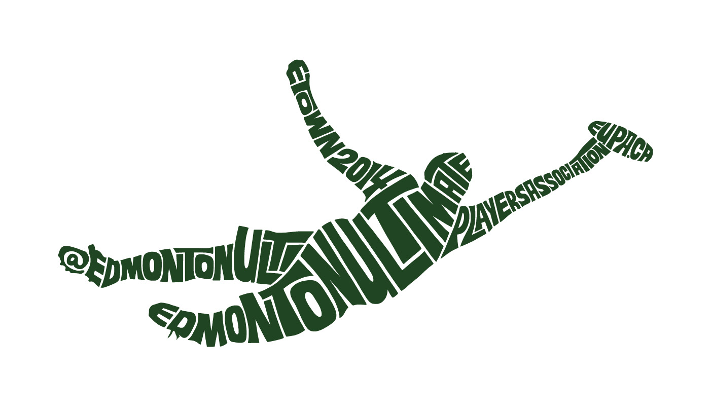 Edmonton ultimate frisbee typographic illustration design by Seanings