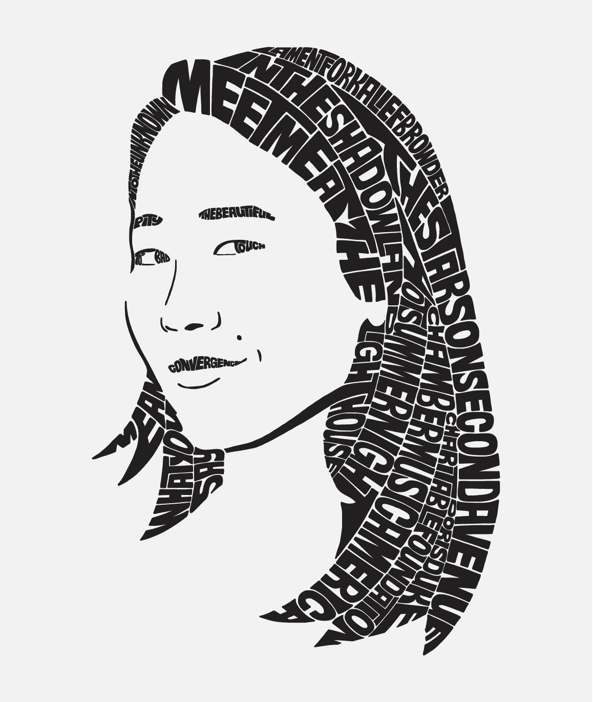 Helen Sung typographic illustration design by Seanings