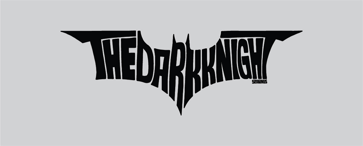 Batman typographic illustration design by Seanings