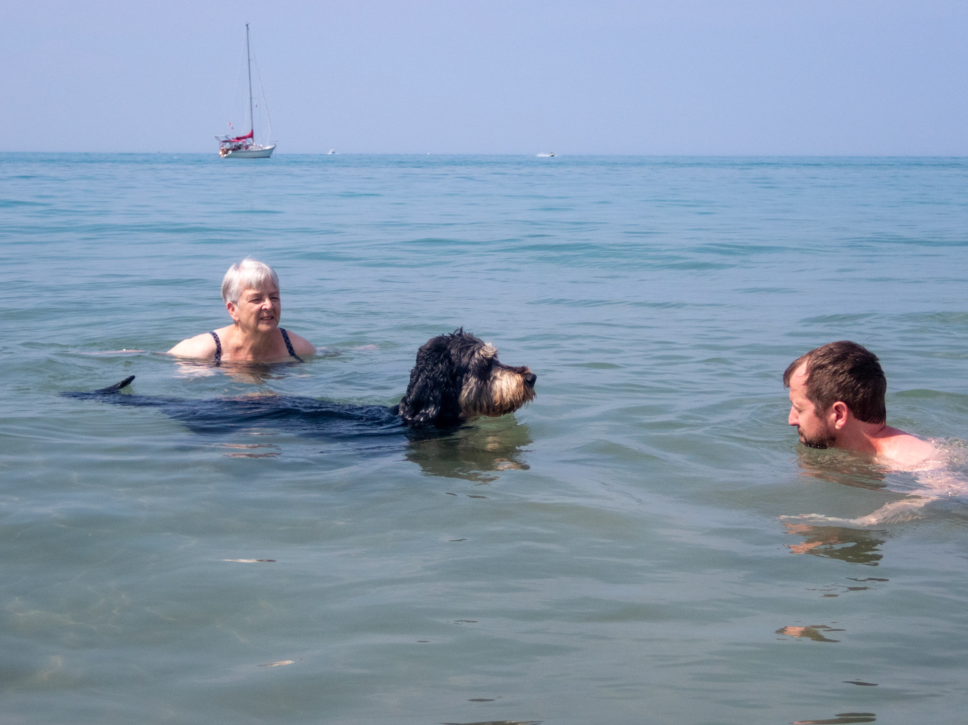 Enjoying a Family Swim