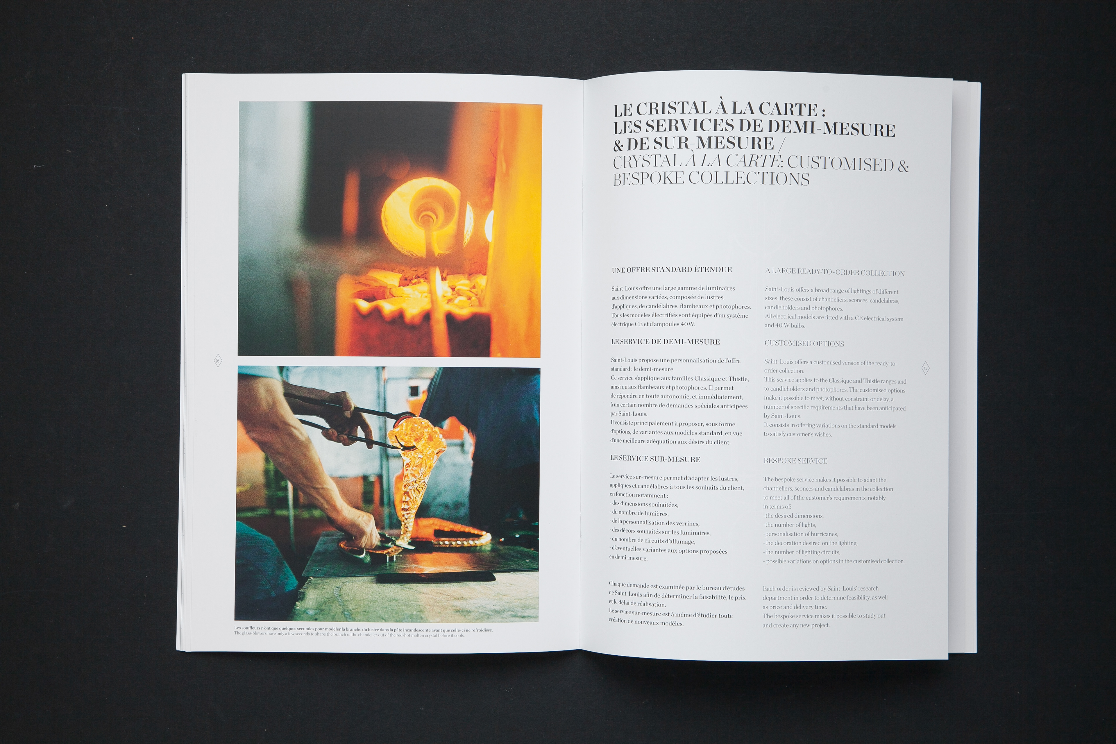 Conception graphique catalogue – Cristalleries SAINT LOUIS