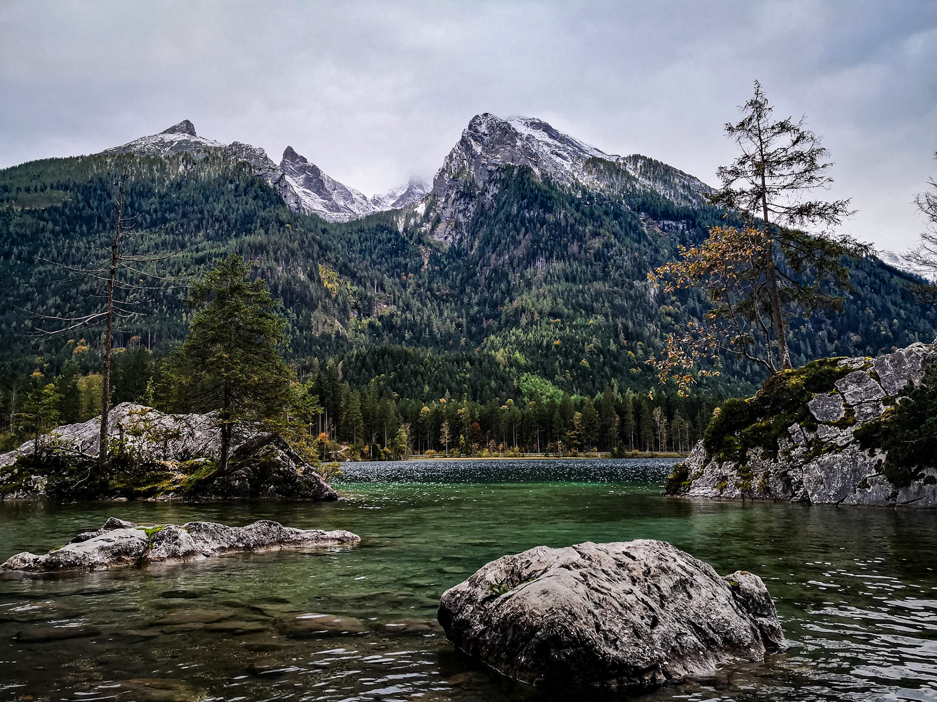 Blick auf den Watzmann vom Königssee aus, Smartphone