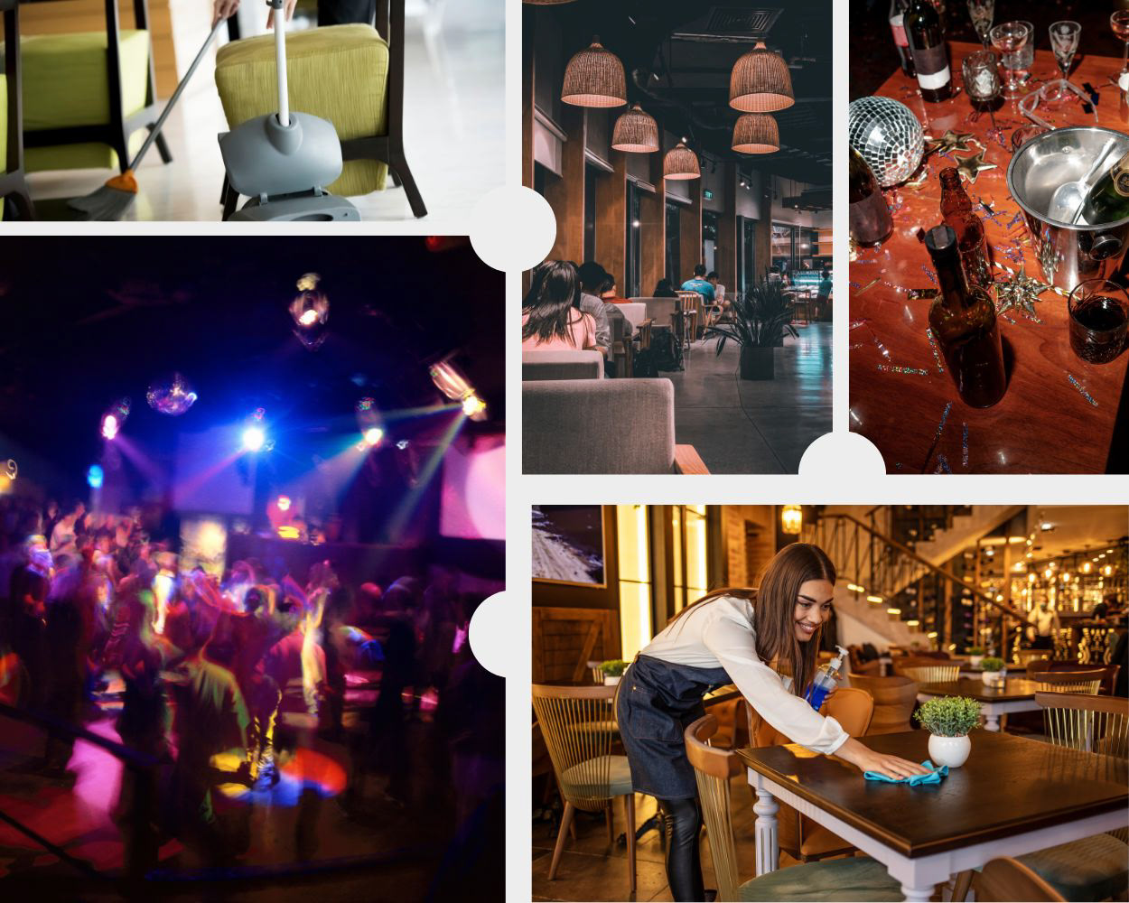 limpeza de bares, restaurantes e discotecas