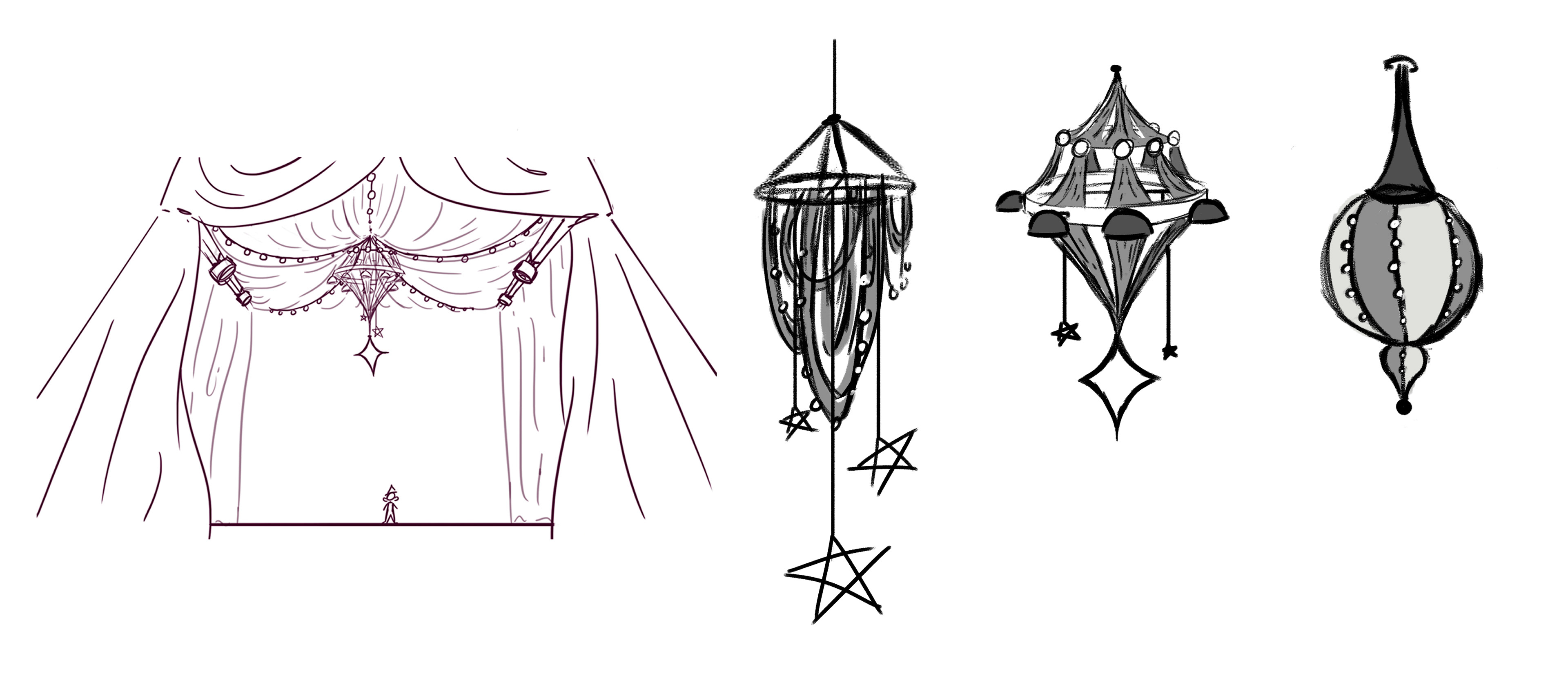 Student Short Film "The Spotlight" - Prop Concept Sketches
