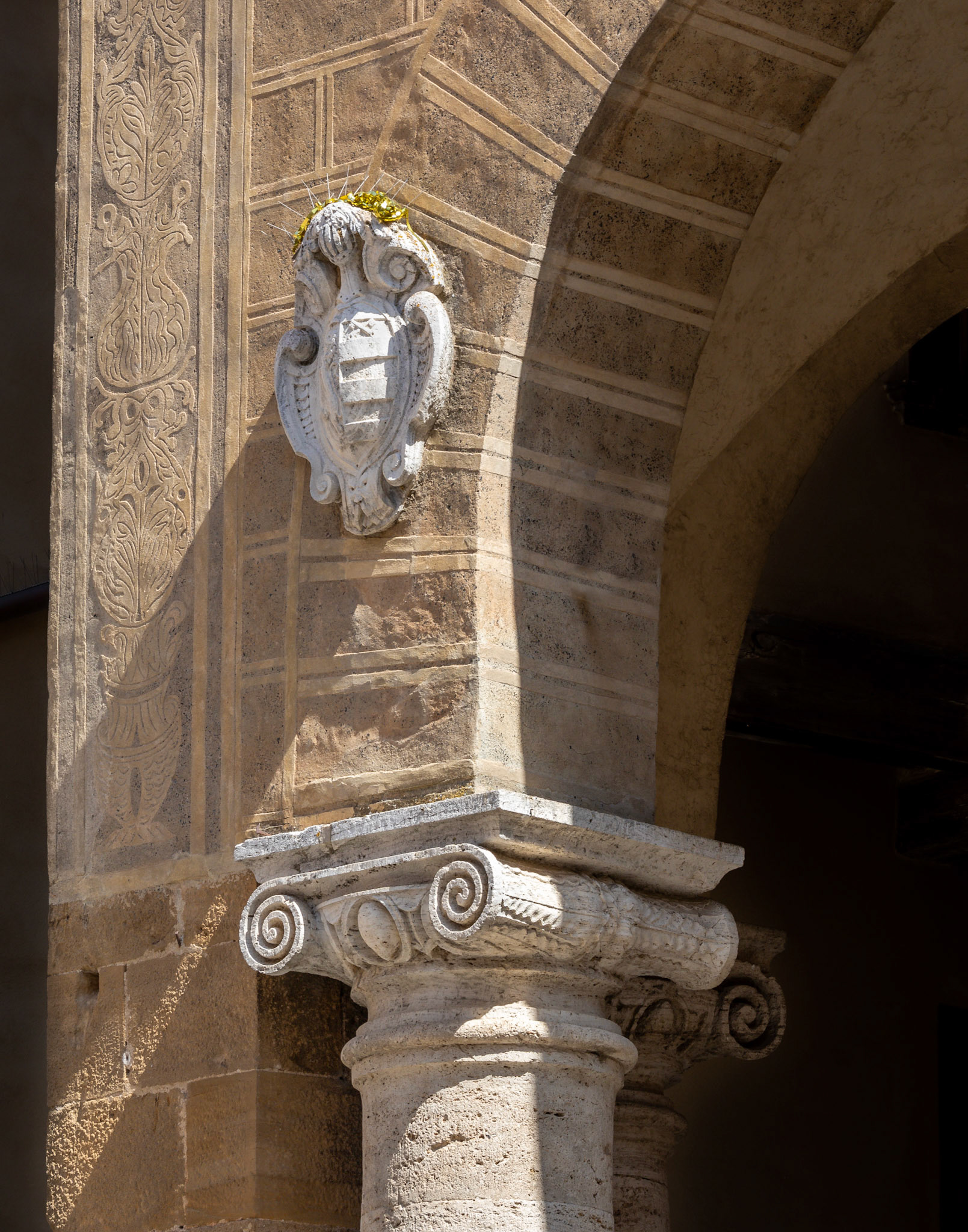 Stone Ornamentation - Pienza, Italy