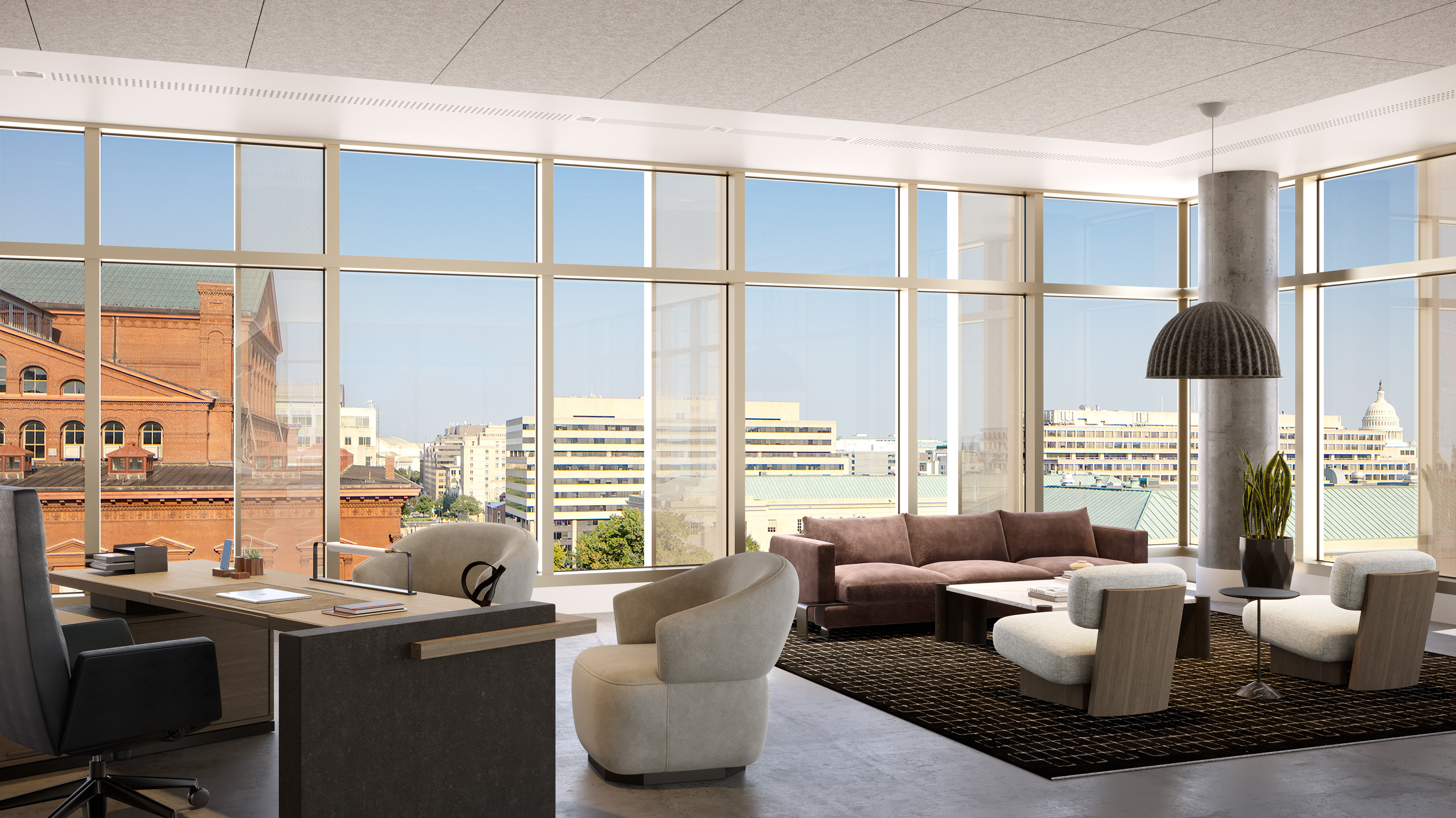 upper level office interior