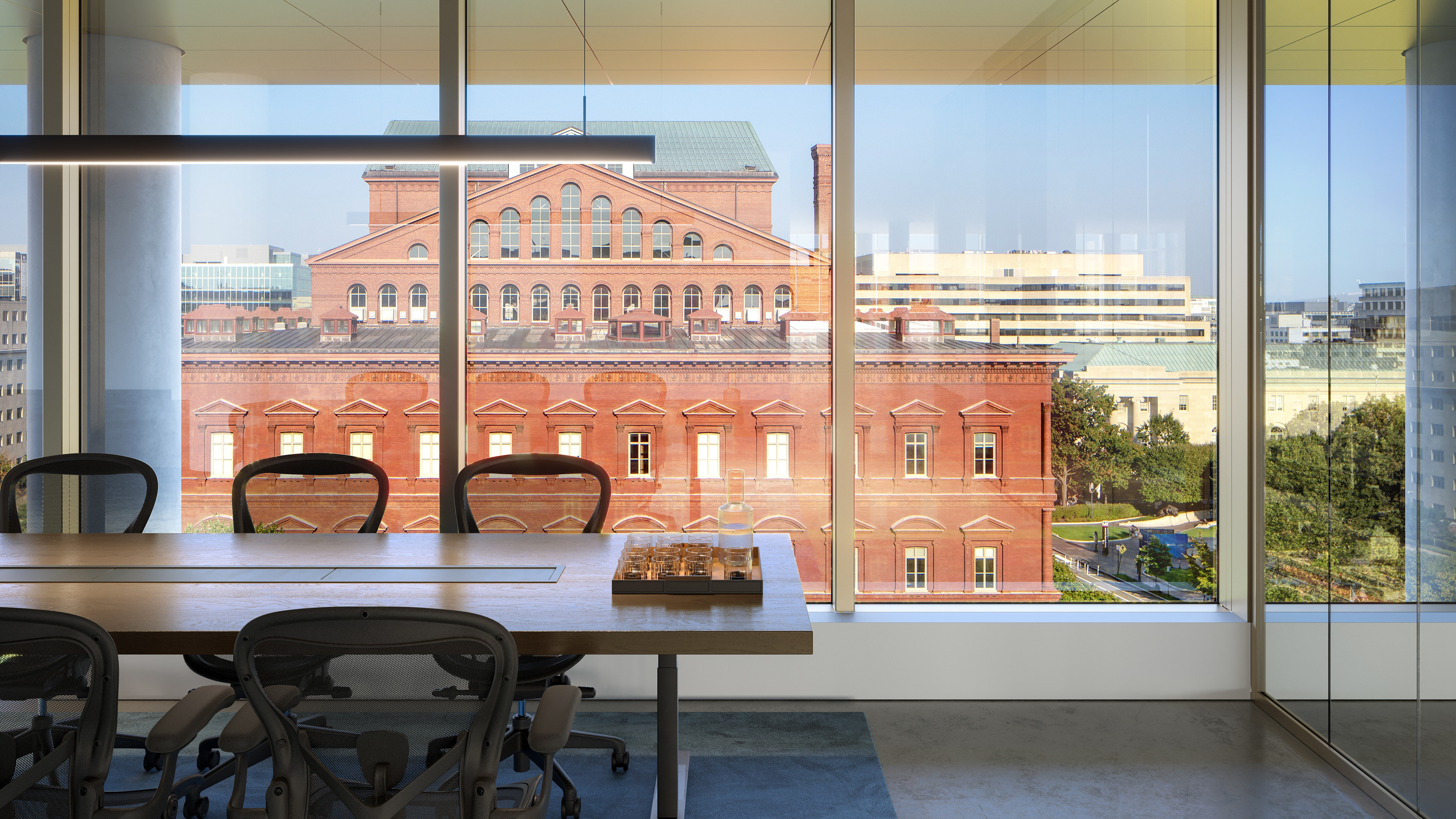 lower level office interior