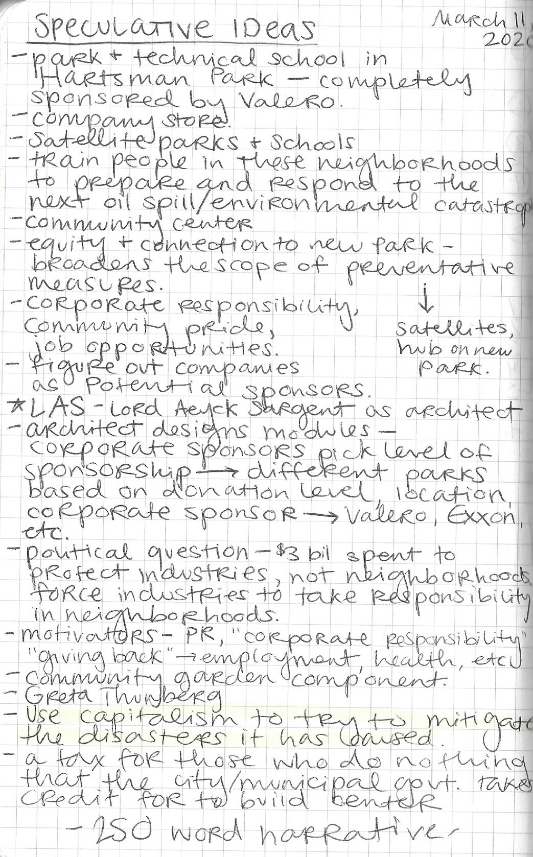 A page from my sketchbook shows a development of my ideas before condensing into a project intention and summary