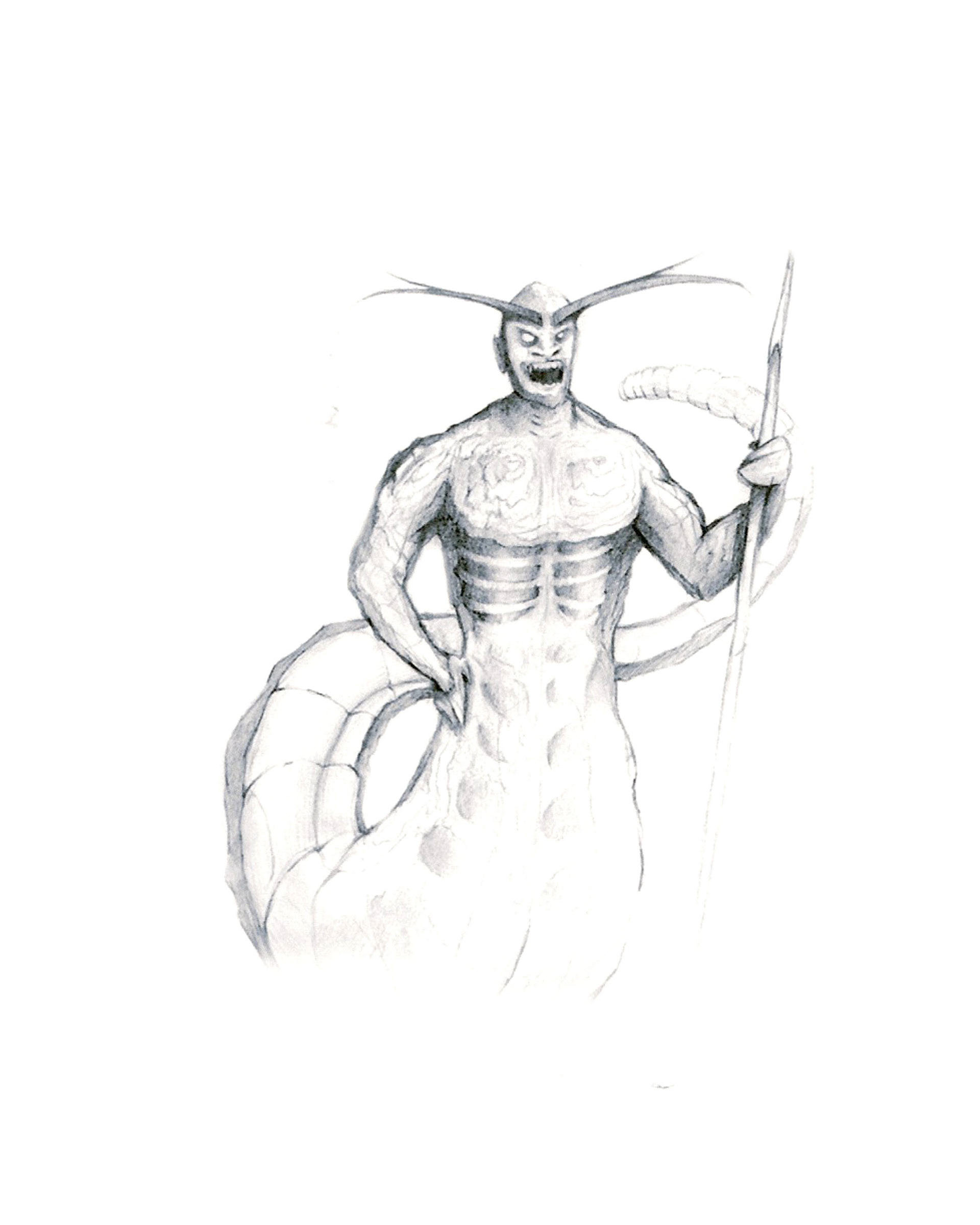 Ball point pen and pencil drawing