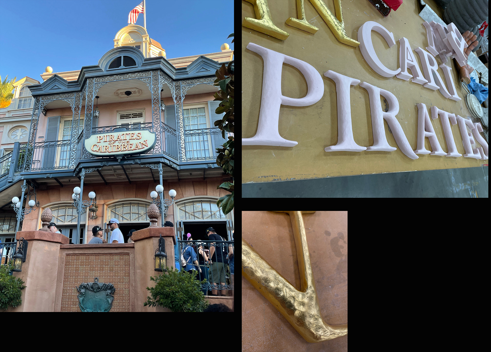 Lighted Sign- Hand Modeling, CNC Milling, Gold Leaf