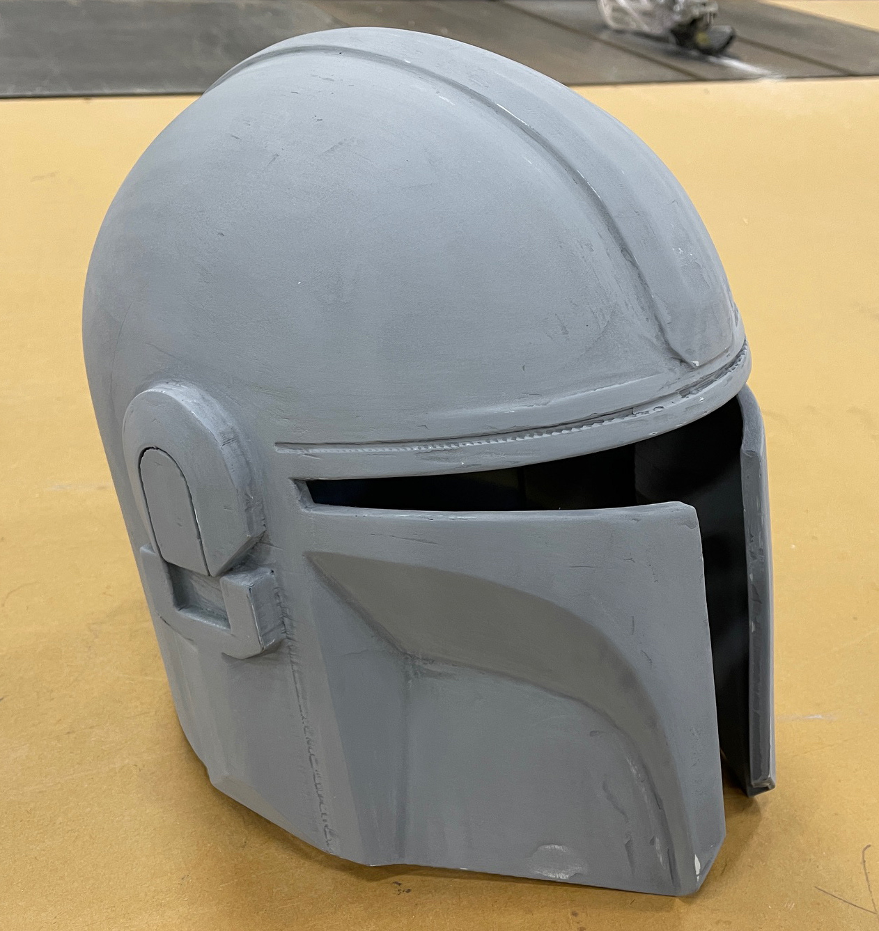 Full Scale 3D modeled and 3D printed Mandalorian Helmet- 3D Printed