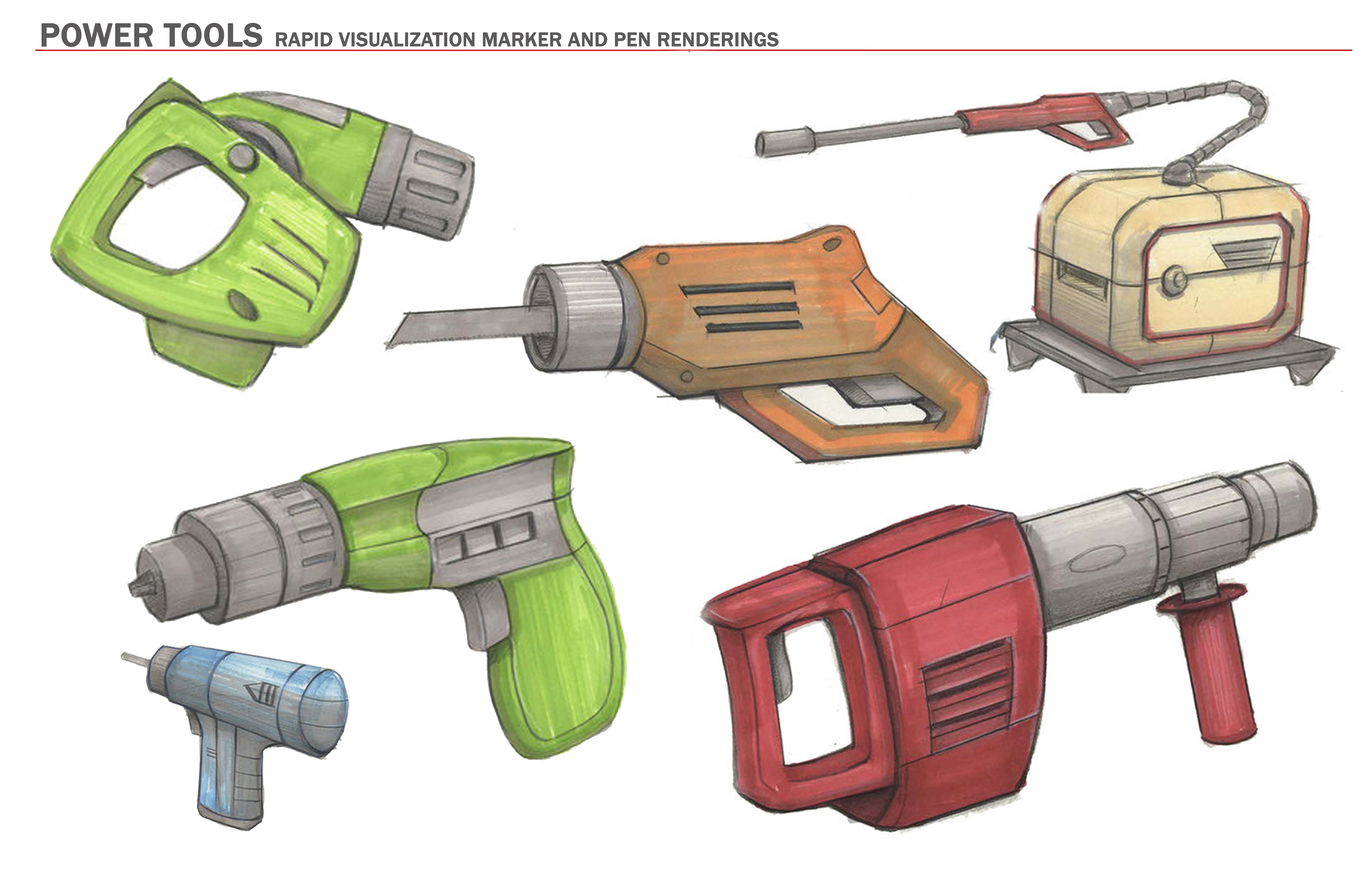 Rapid Visualization Marker and Pen Renderings