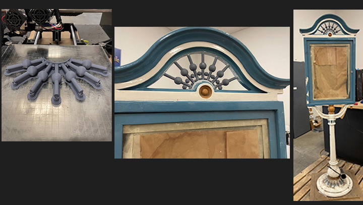 3D modeled and 3D printed decorative replacement piece