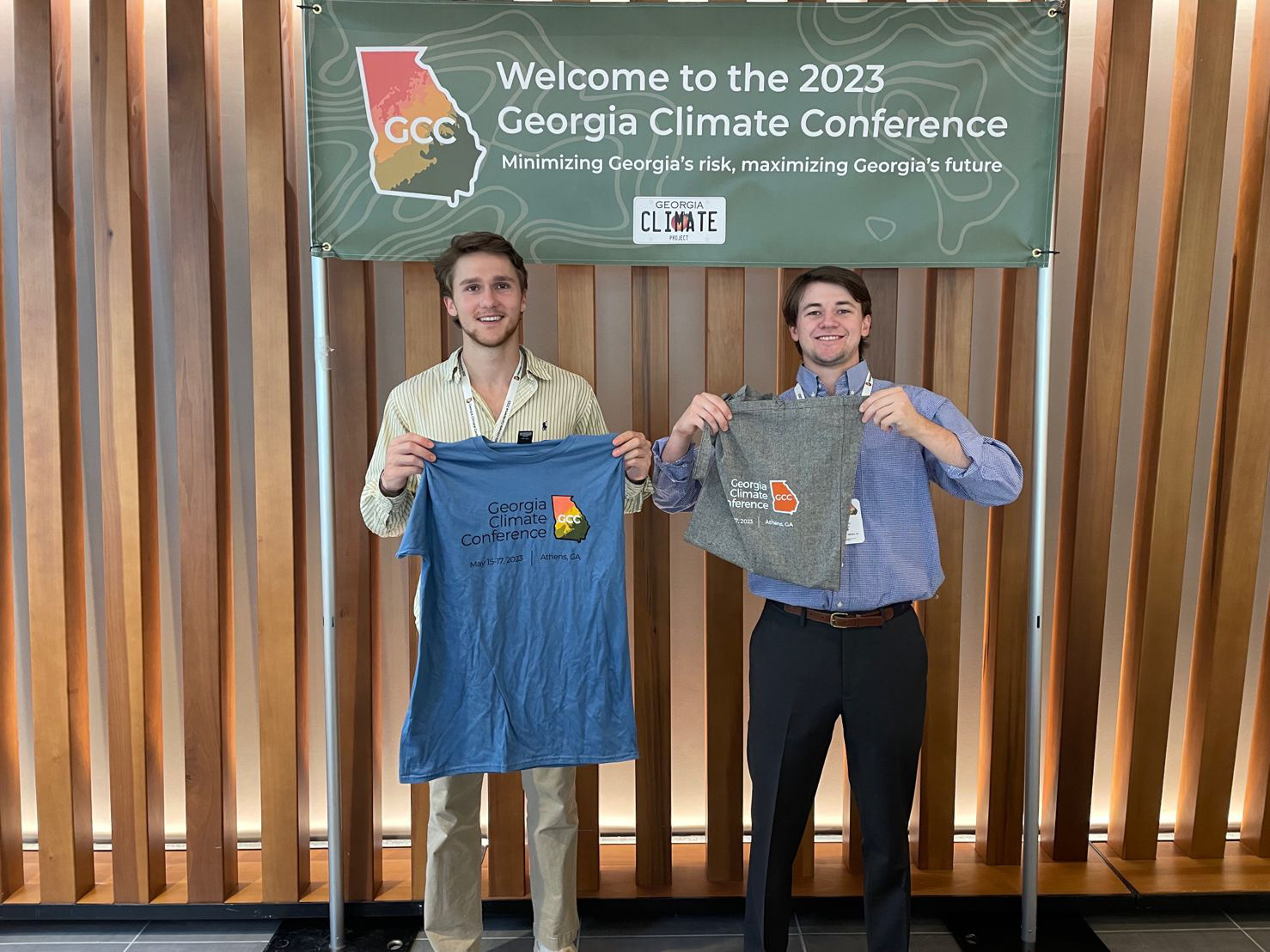 T shirts, Lanyards, and Tote Bags all made from 100% recyclables. 